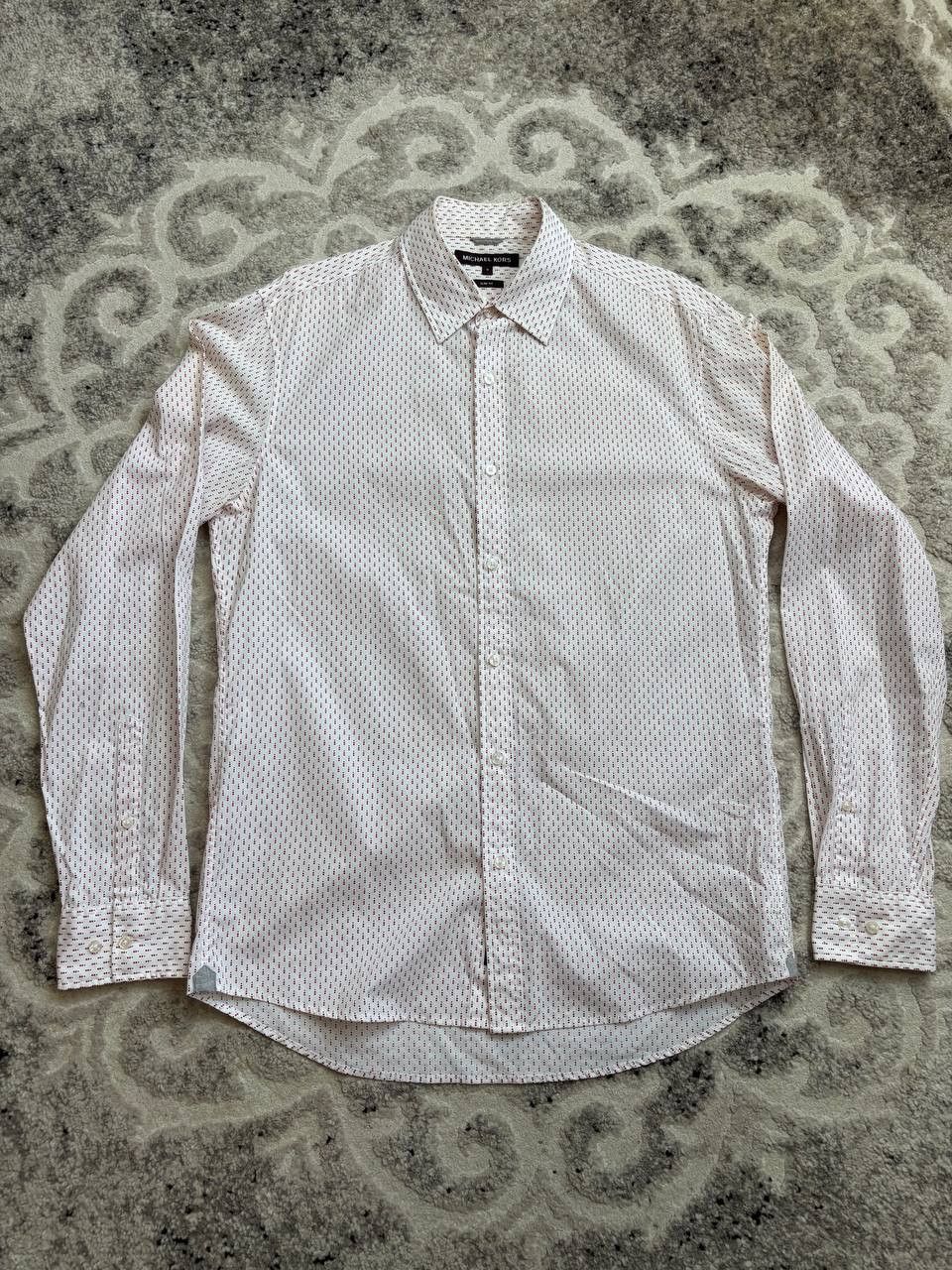 Michael Kors Michael Kors Slim Fit Shirt / Red Micro Pattern / Size M Size US M / EU 48-50 / 2 - 5 Thumbnail