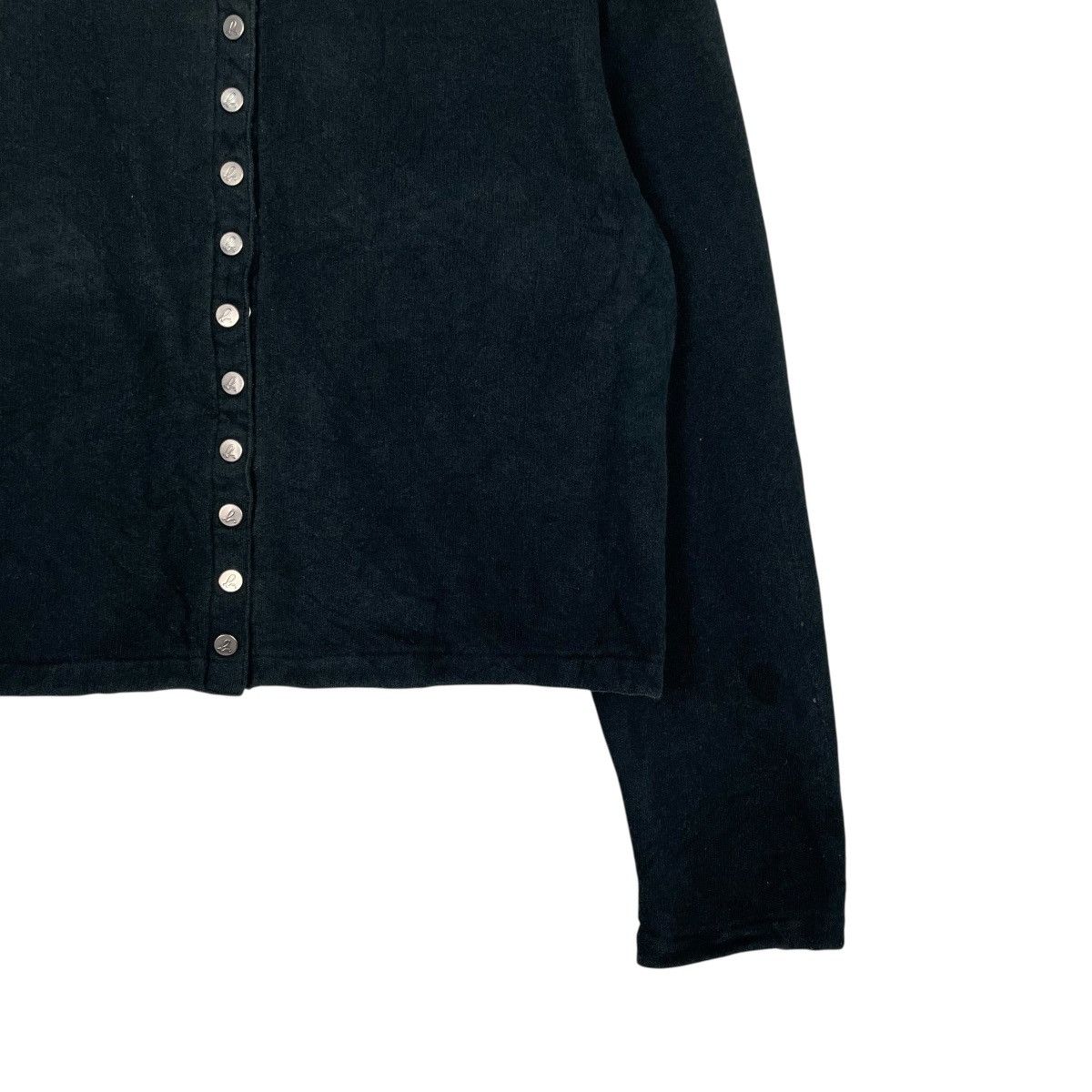 agnes b. Agnes B Snap Button Black Blouse Size S / US 4 / IT 40 - 4 Thumbnail