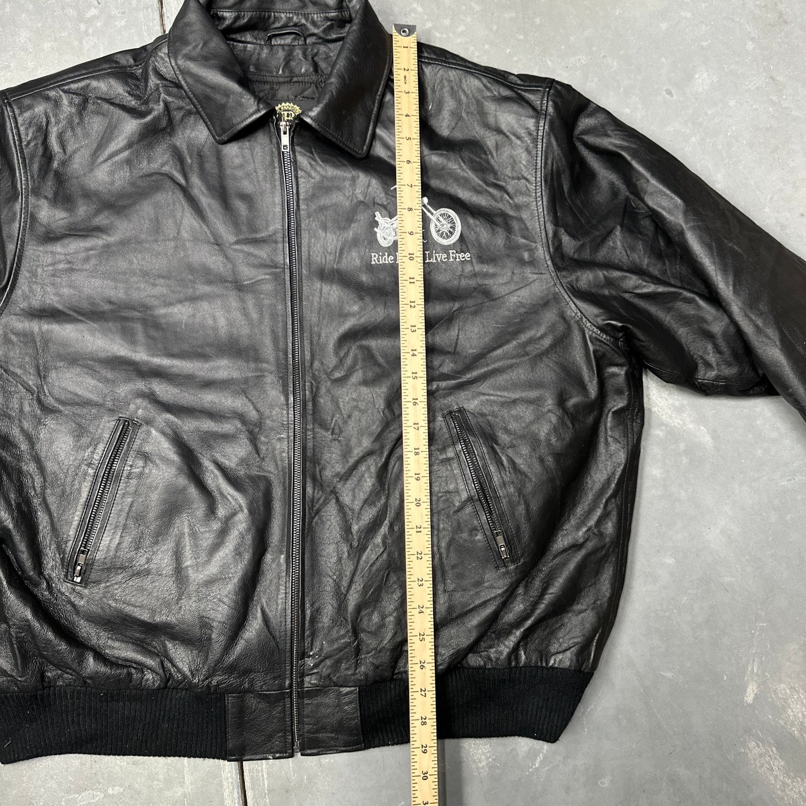 Other The Bradford Exchange Biker Leather Jacket Men XXL Ride Hard Size US XXL / EU 58 / 5 - 5 Thumbnail