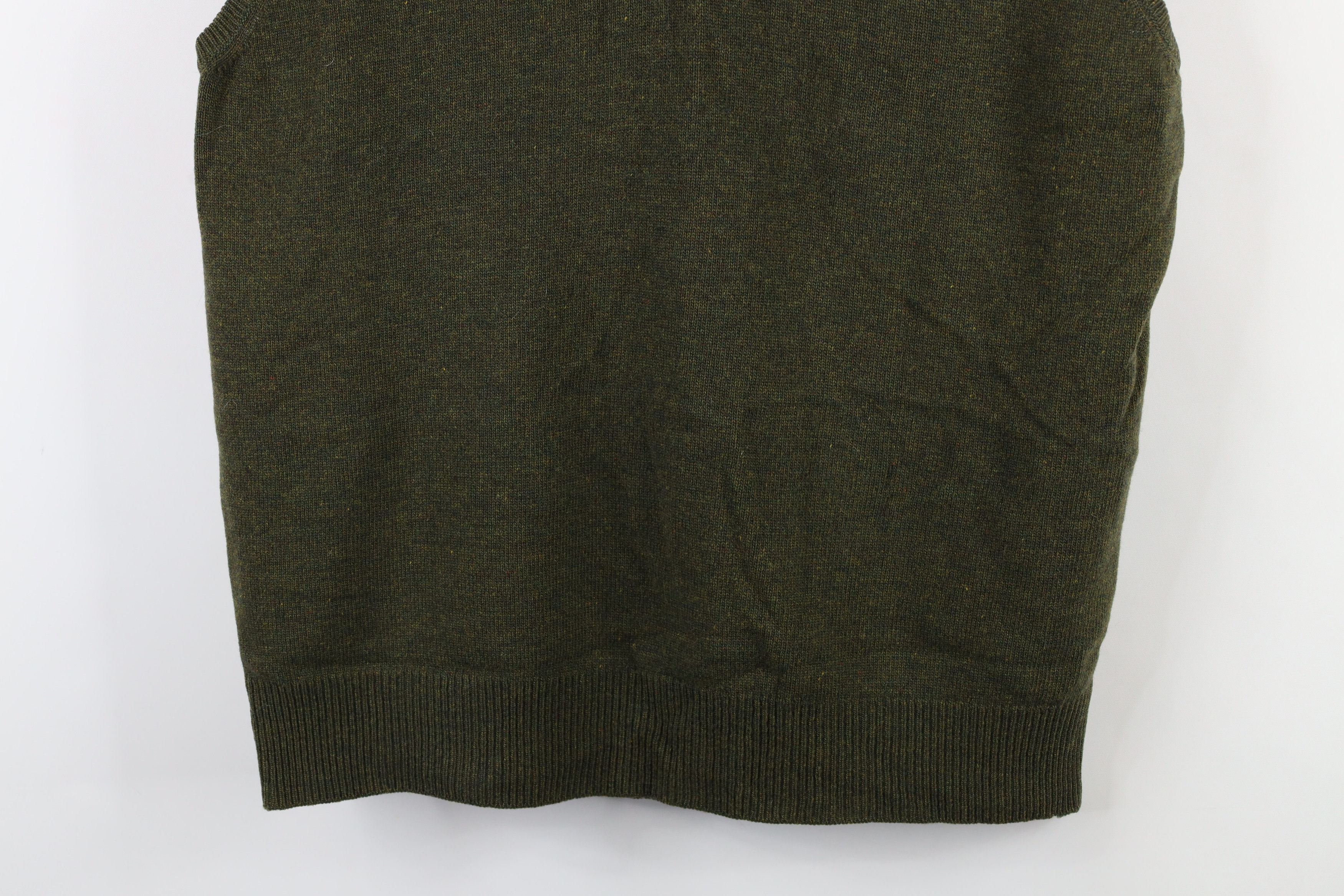 Vintage Vintage 90s Streetwear Wool Blend Knit Sweater Vest Green Size US L / EU 52-54 / 3 - 3 Thumbnail