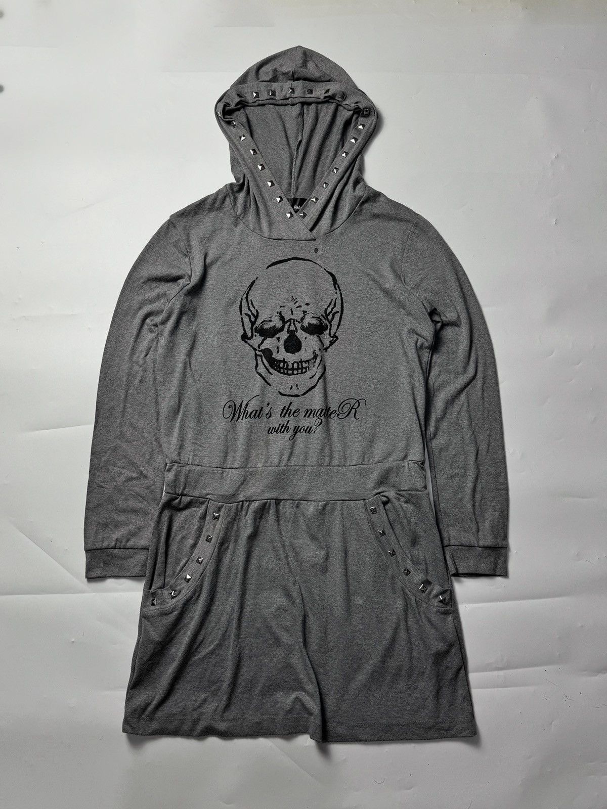 If Six Was Nine × Japanese Brand × Le Grande Bleu (L.G.B.) Gothic Studded Skulls Poem Hoodie Lgb ifsix styled Size US M / EU 48-50 / 2 - 2 Thumbnail