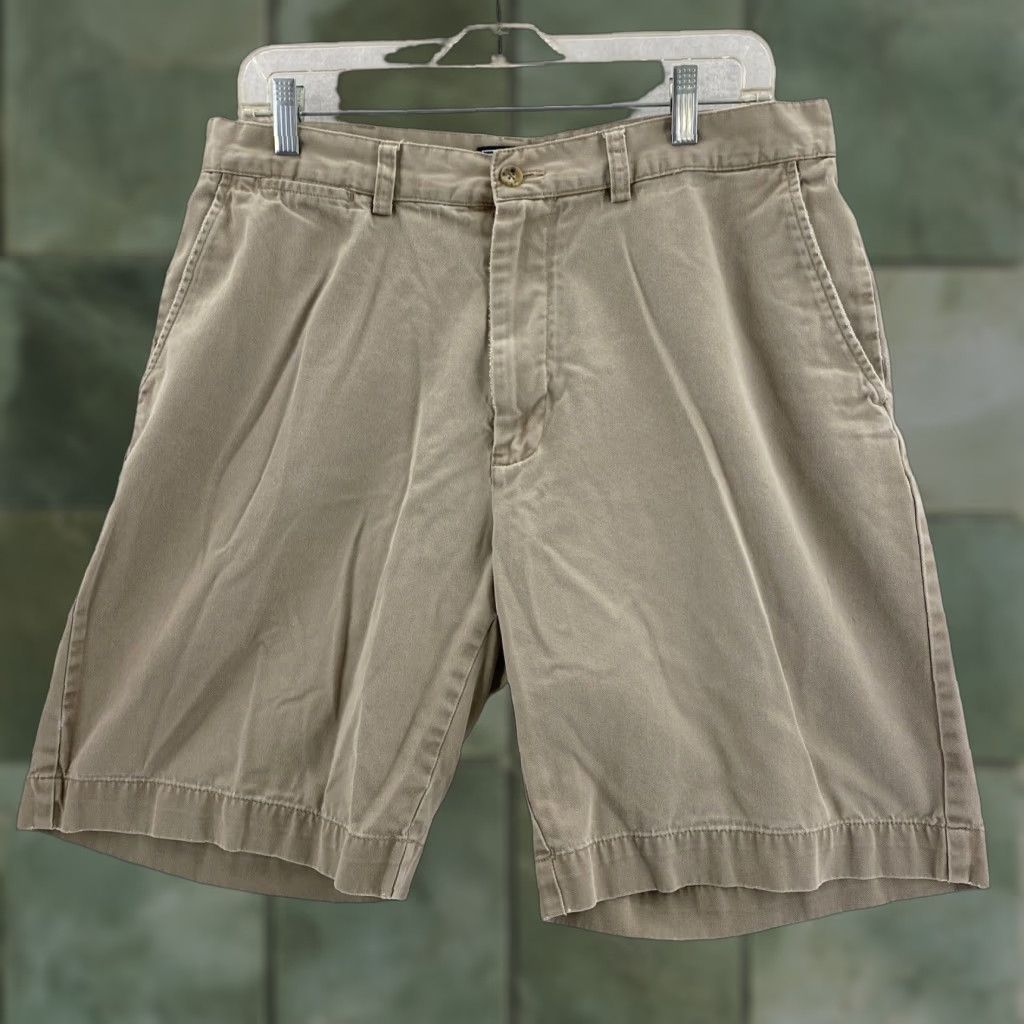 Polo Ralph Lauren VINTAGE Polo Ralph Lauren Shorts Men 34 Khaki Beige Cotton Canvas Flat Front Classic Fit Casual Chino American Preppy Classic 90s Mens Size US S / EU 44-46 / 1 - 1 Thumbnail