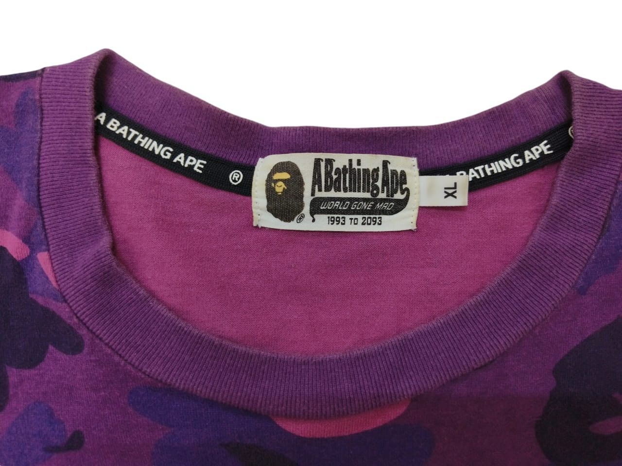 Bape Bathing Ape Purple Camo Shark Tee Size US XL / EU 56 / 4 - 5 Thumbnail