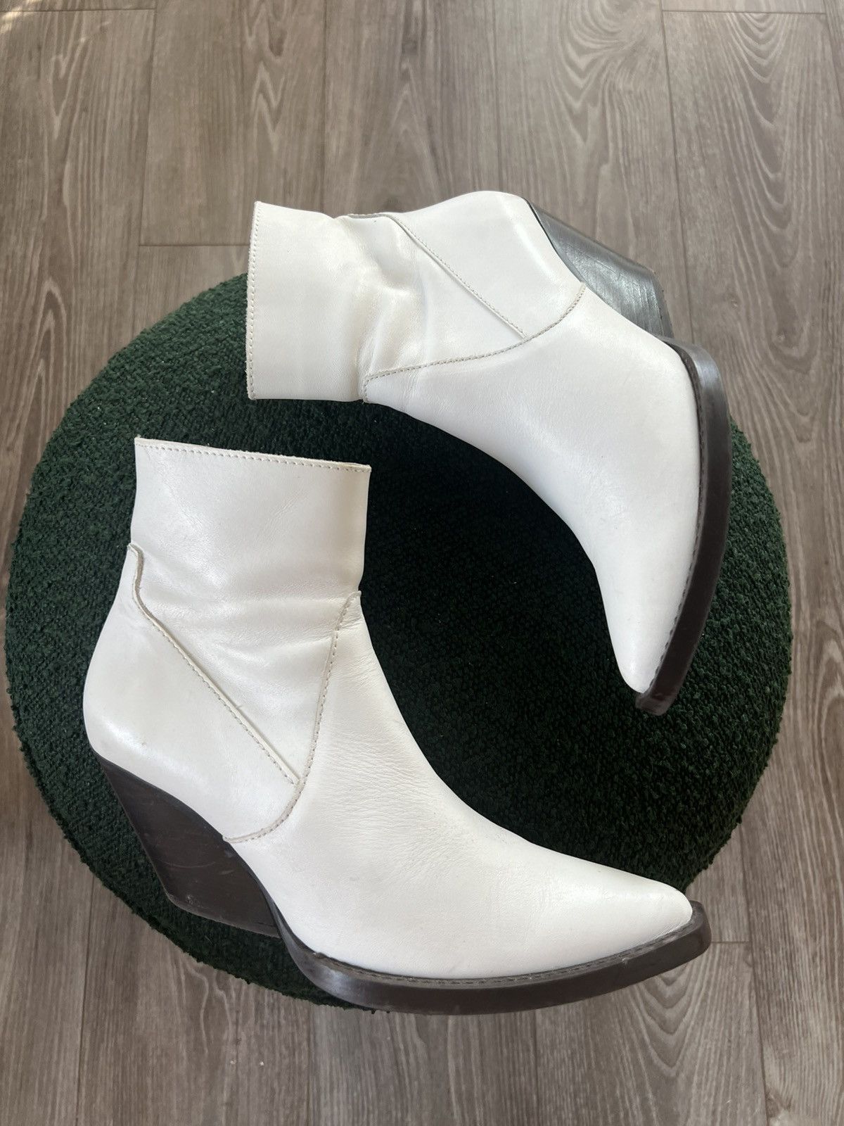 Designer × Zara ‼️Archival Designer Style Leather Zara Cowboy Boots‼️ Size US 7 / IT 37 - 2 Thumbnail