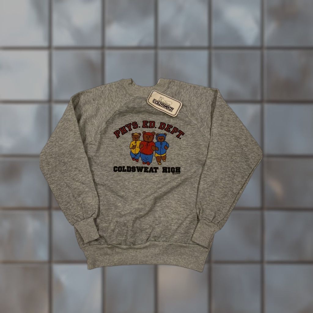 Vintage VINTAGE NWT Old Stock Coldsweat Phys Ed Dept. Bears Crewneck Sweatshirt L Gray Men Sweatshirt Size US L / EU 52-54 / 3 - 1 Thumbnail