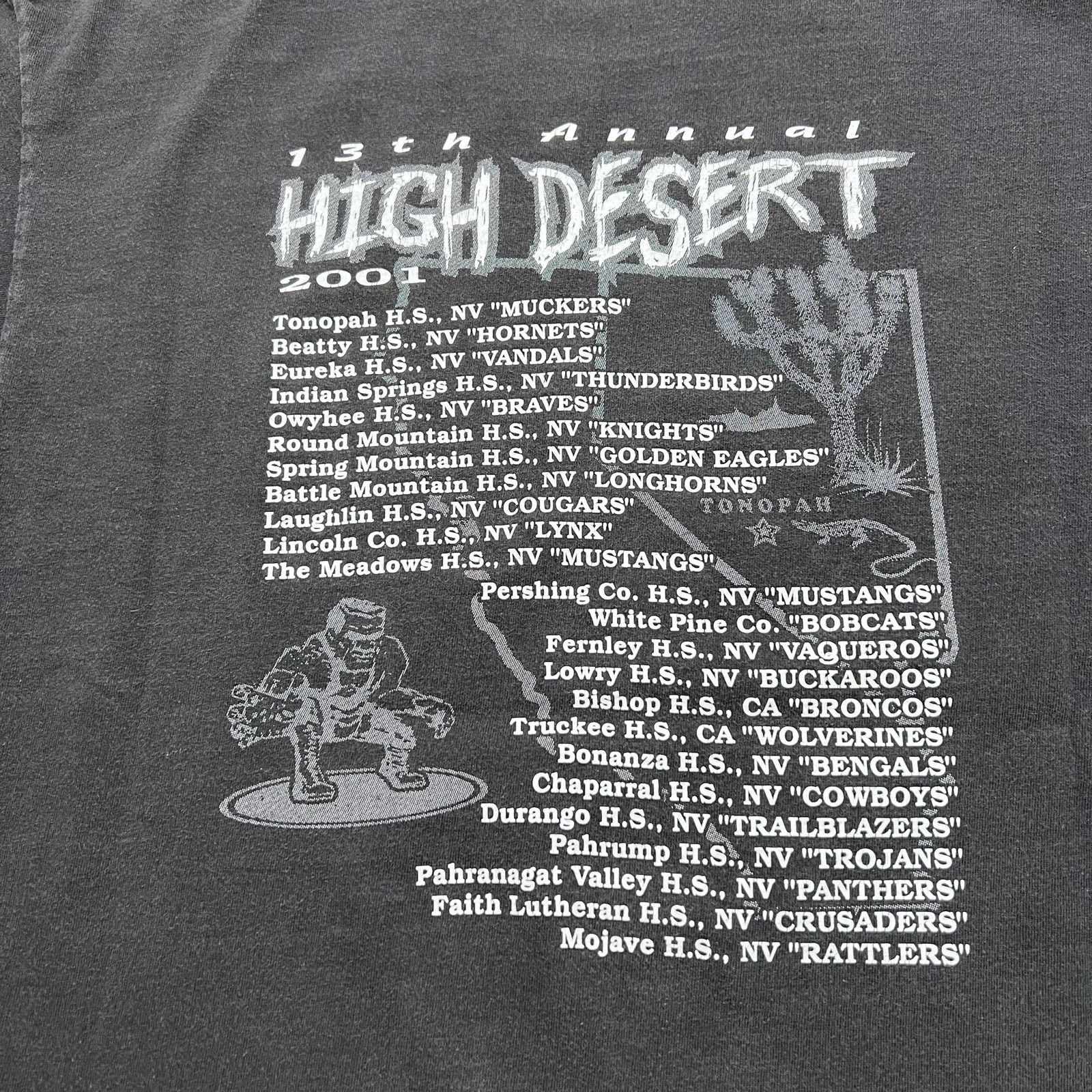 Hanes Vintage High Desert Wrestling T Shirt Mens L USA Tonopah NV Size US L / EU 52-54 / 3 - 7 Thumbnail