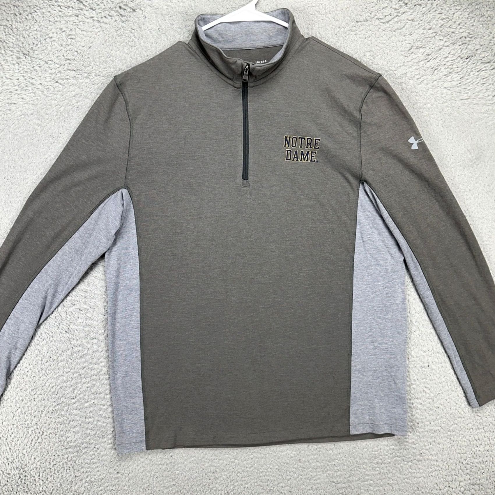 Under Armour VINTAGE Notre Dame Fighting Irish Pullover Shirt Men Large Gray Quarter Zip Under Armour Size US L / EU 52-54 / 3 - 2 Thumbnail