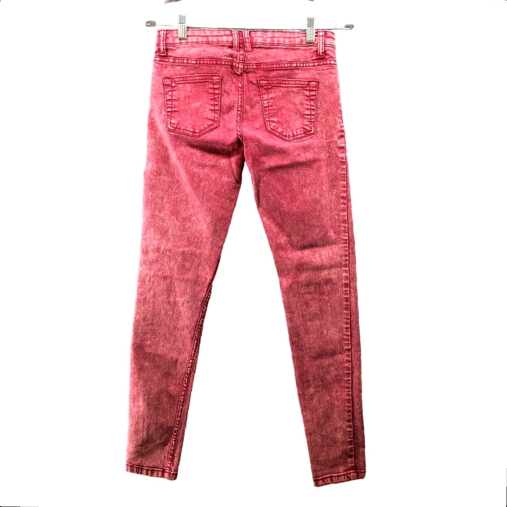 Zara Zara Pink Skinny Jeans Womens 4 Low Rise Stone Wash Vintage Wash Stretch Denim Jeans Womens Size 27" / US 4 / IT 40 - 2 Thumbnail