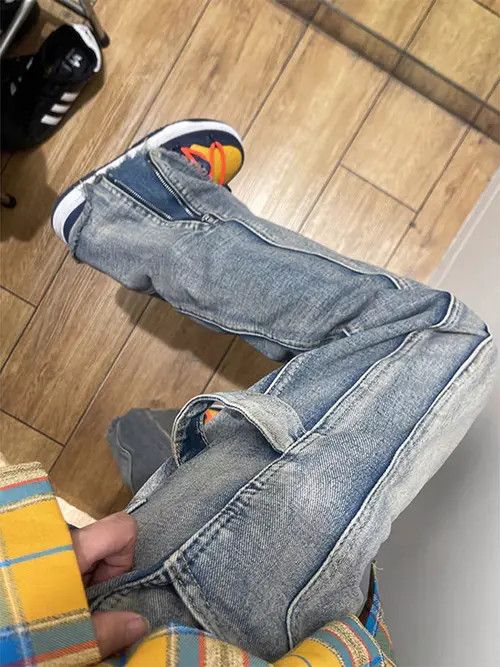 Japanese Brand Misao High Street Loose Fit Vintage Jeans Light Blue Size US 30 / EU 46 - 8 Thumbnail