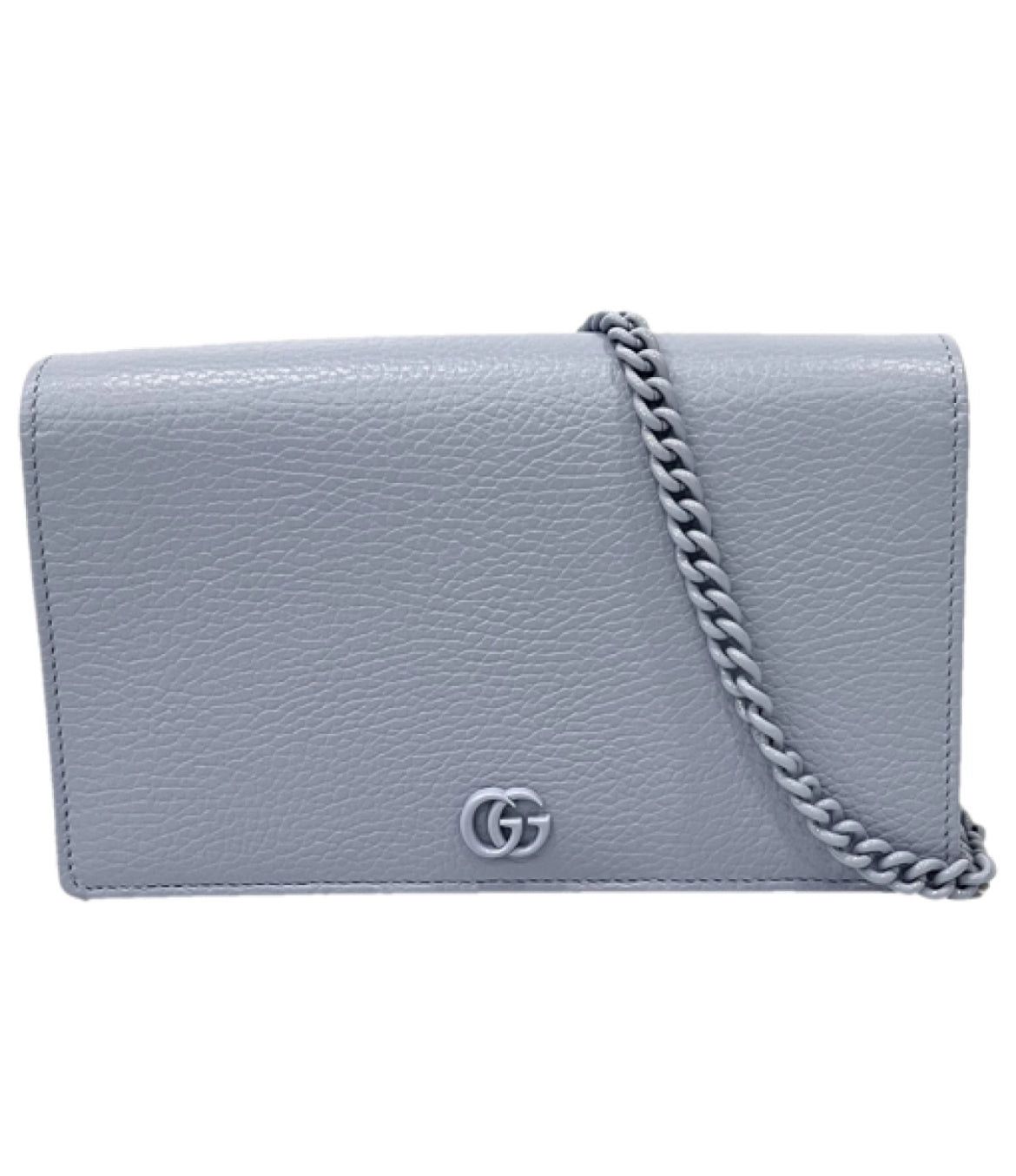 image of Gucci Double G Leather Crossbody Bag in Blue, Women's