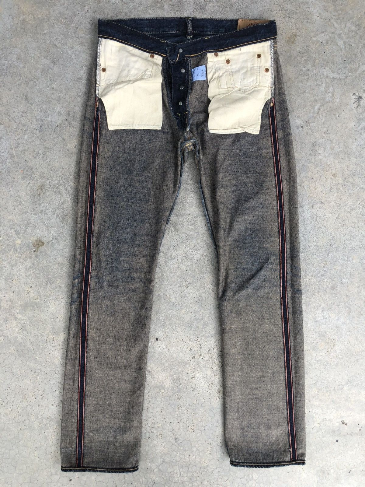 OMNIGOD Japanese OMNIGOD 50053 Distressed Jeans Selvedge Jeans Size US 32 / EU 48 - 22 Thumbnail