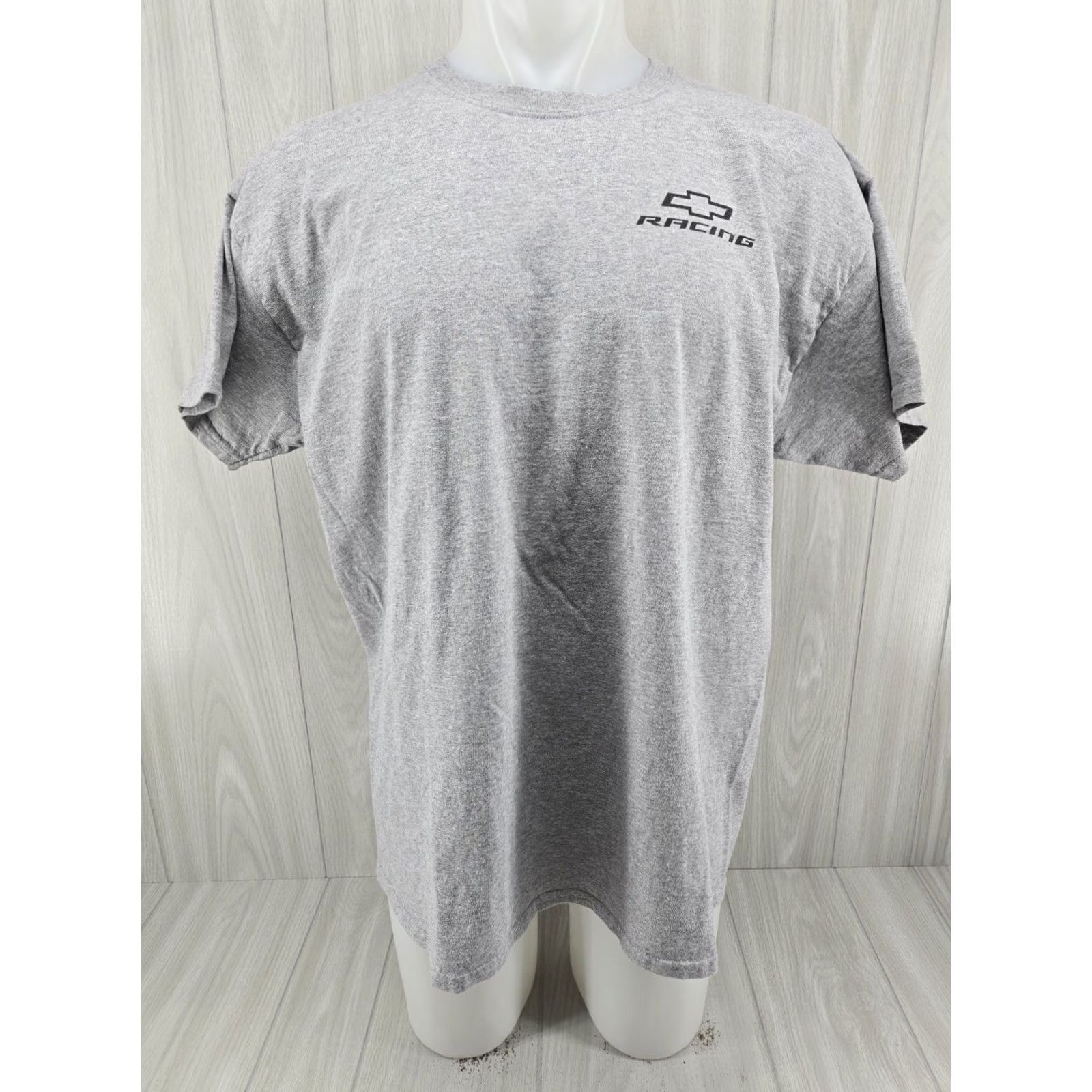 Gildan Chevy Racing Men's Graphic Tshirt Tee XL Gray Crew Neck Chevrolet Detroit Auto T-Shirt Size US XL / EU 56 / 4 - 2 Thumbnail