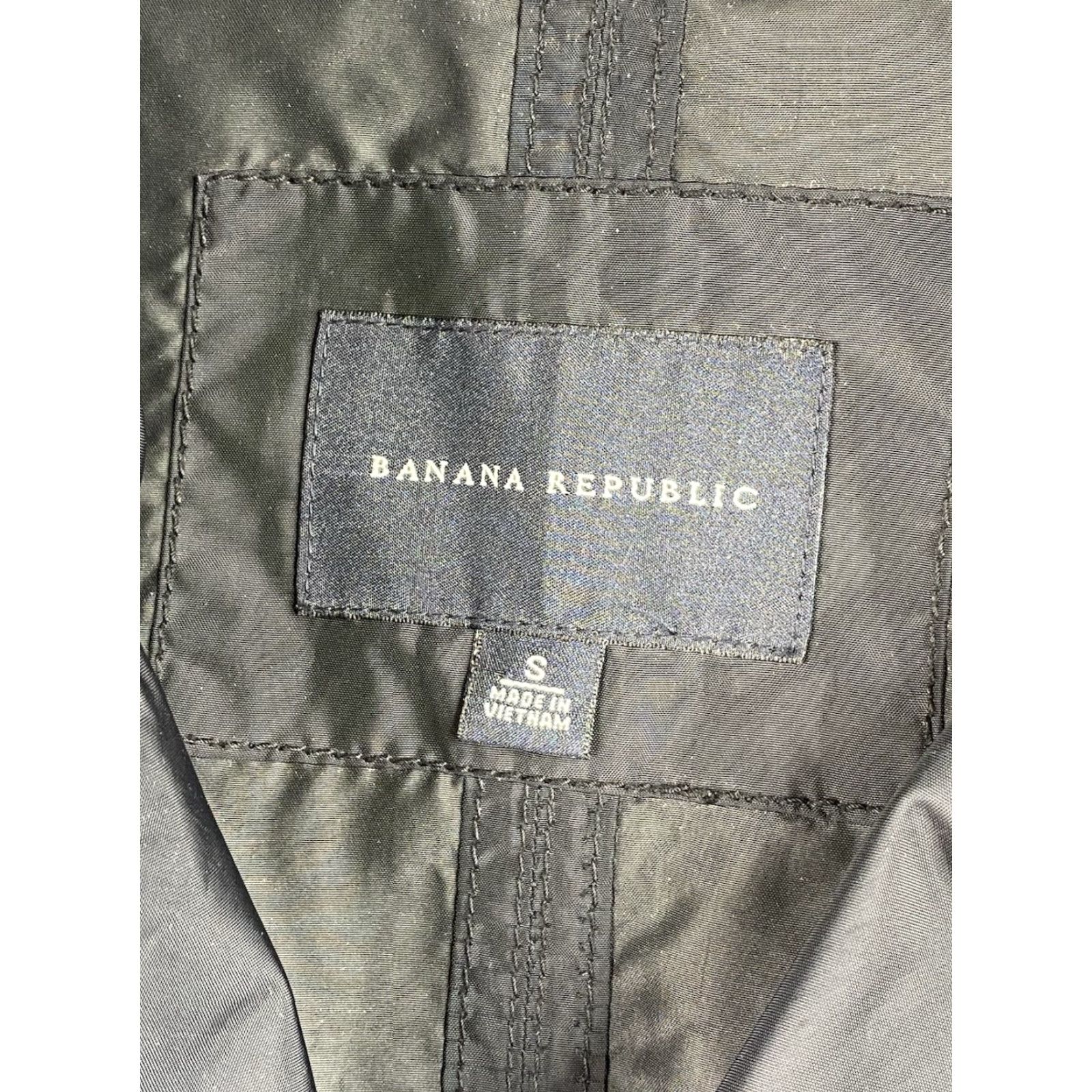 Banana Republic VINTAGE Banana Republic Rain Coat Womens S Black Polyurethane Trench Belted 90s Size S / US 4 / IT 40 - 6 Thumbnail