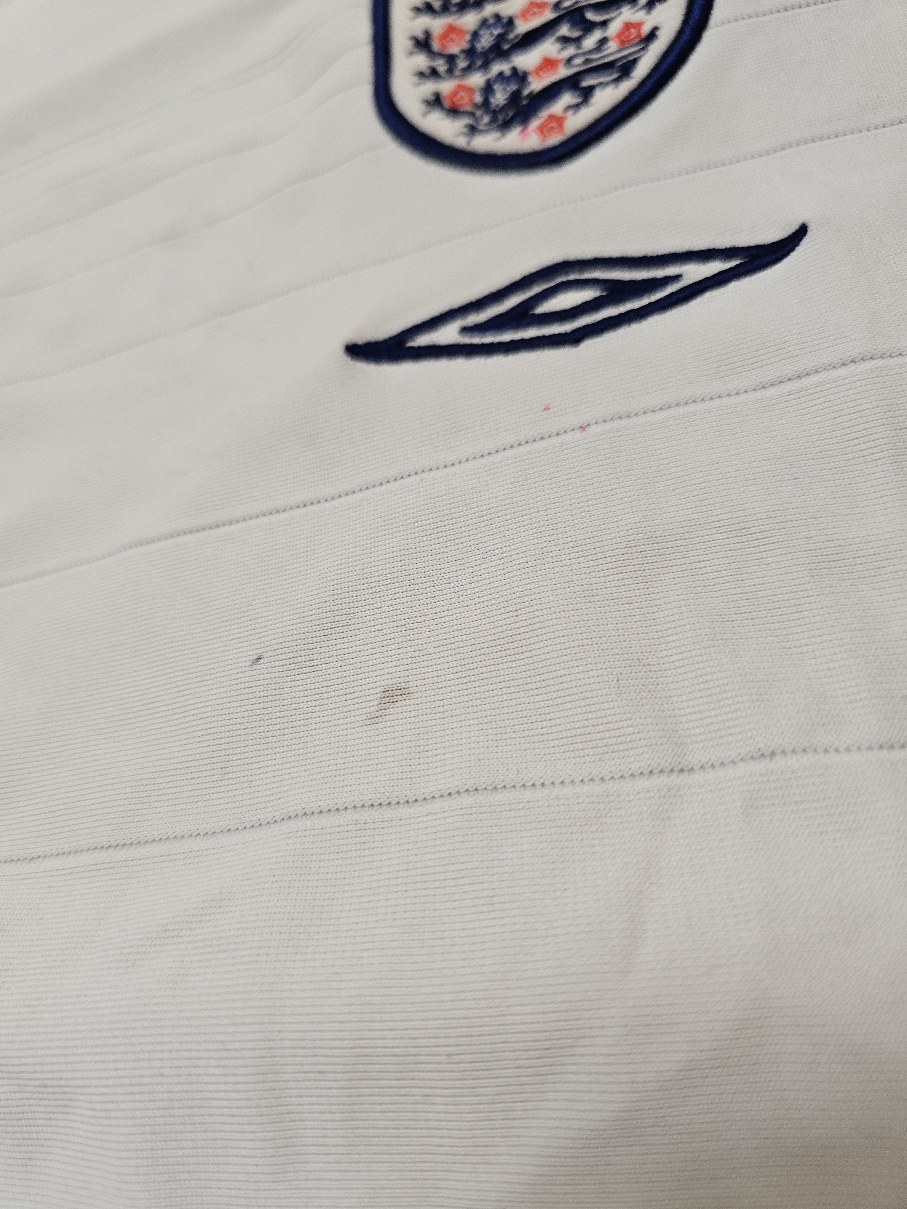 Vintage ENGLAND 2003 2005 HOME FOOTBALL SHIRT SOCCER JERSEY Size US XL / EU 56 / 4 - 7 Thumbnail