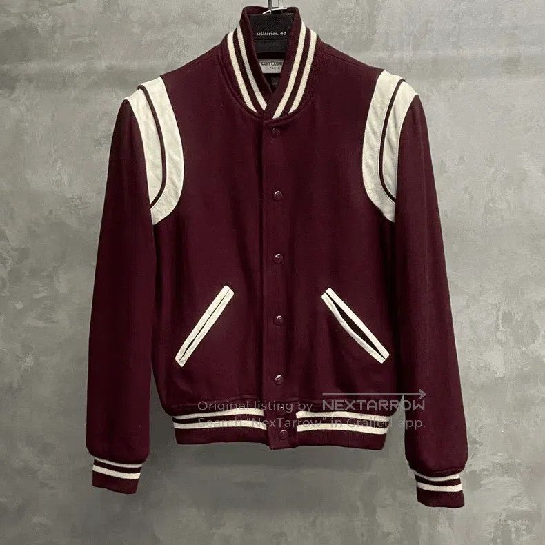 Saint Laurent Paris Saint Laurent Paris Burgundy Leather Patch Pattern Logo Ba Size US S / EU 44-46 / 1 - 1 Thumbnail