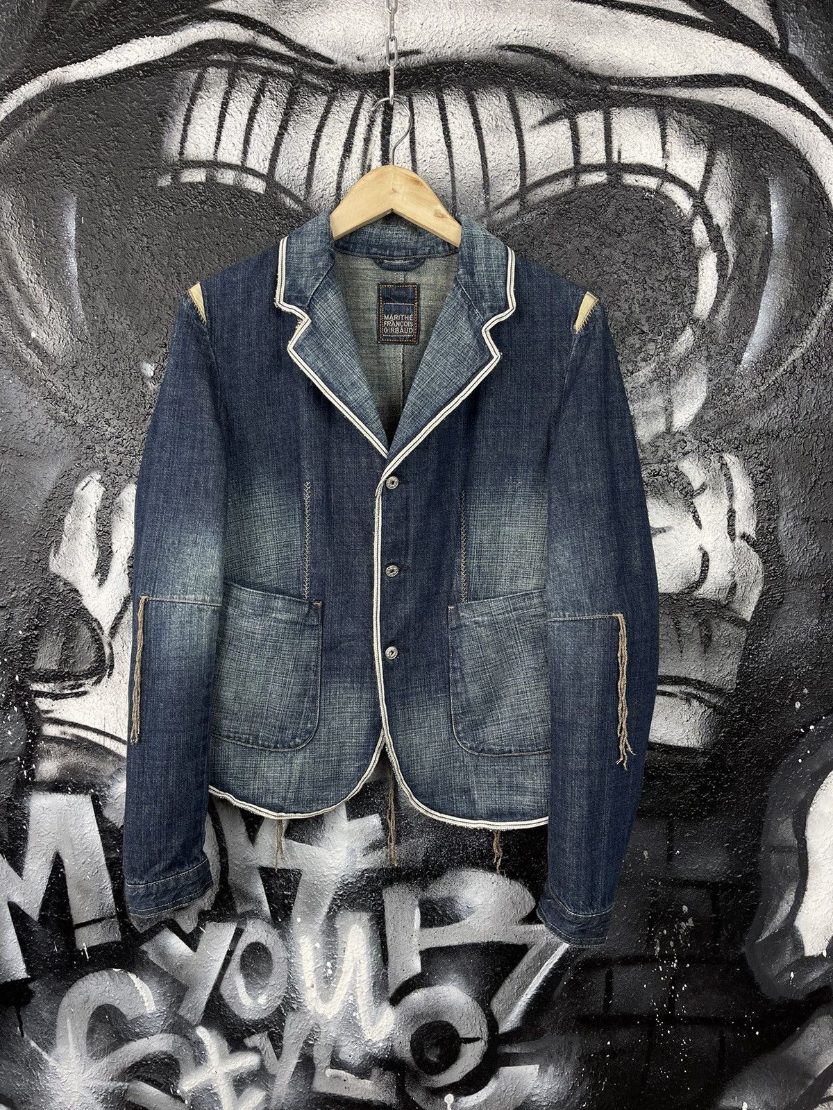 Marithe + Francois Girbaud Marithe Francois Girbaud Designed Denim Blazer Jacket Size M / US 6-8 / IT 42-44 - 2 Thumbnail
