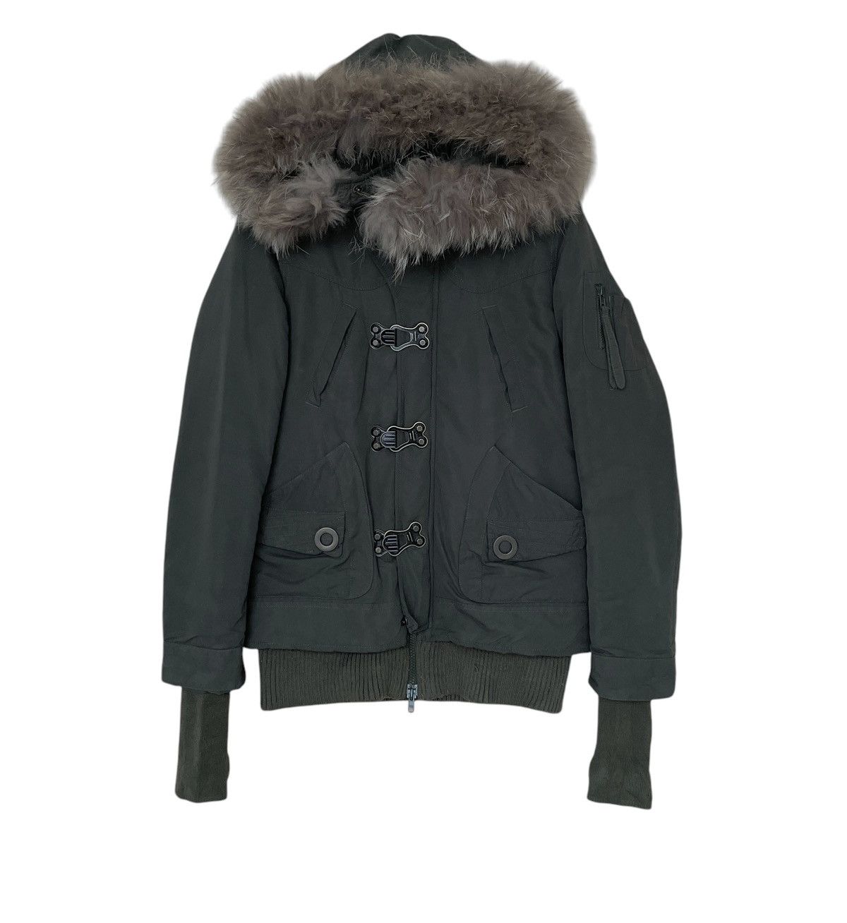 Le Grande Bleu (L.G.B.) Vintage Japanese Brand SLY Fur Jacket 1990s Size US M / EU 48-50 / 2 - 1 Thumbnail
