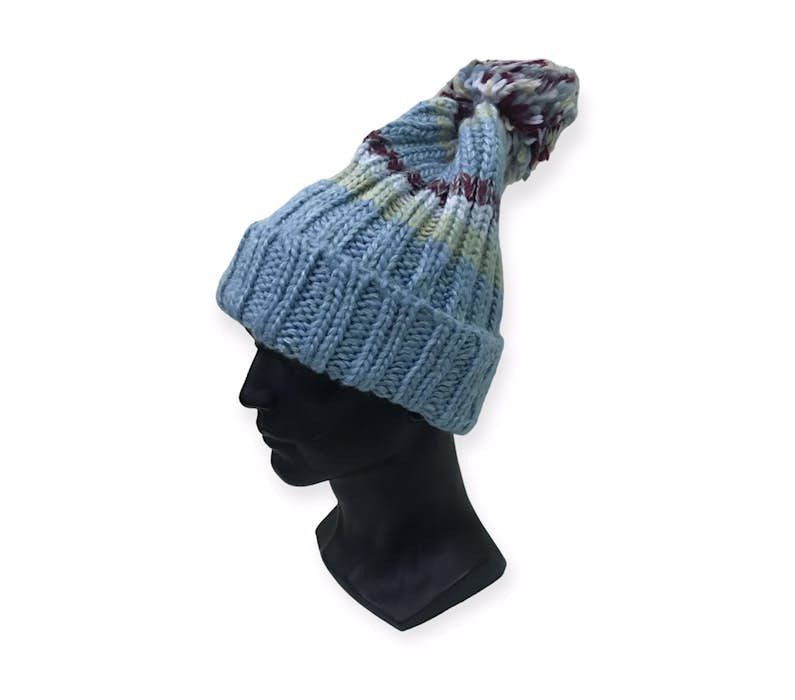 image of Amina Knit Bobble Beanie Hat, Men's