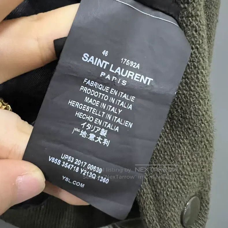 Saint Laurent Paris Saint Laurent Paris Olive green baseball jacket Size US S / EU 44-46 / 1 - 4 Thumbnail