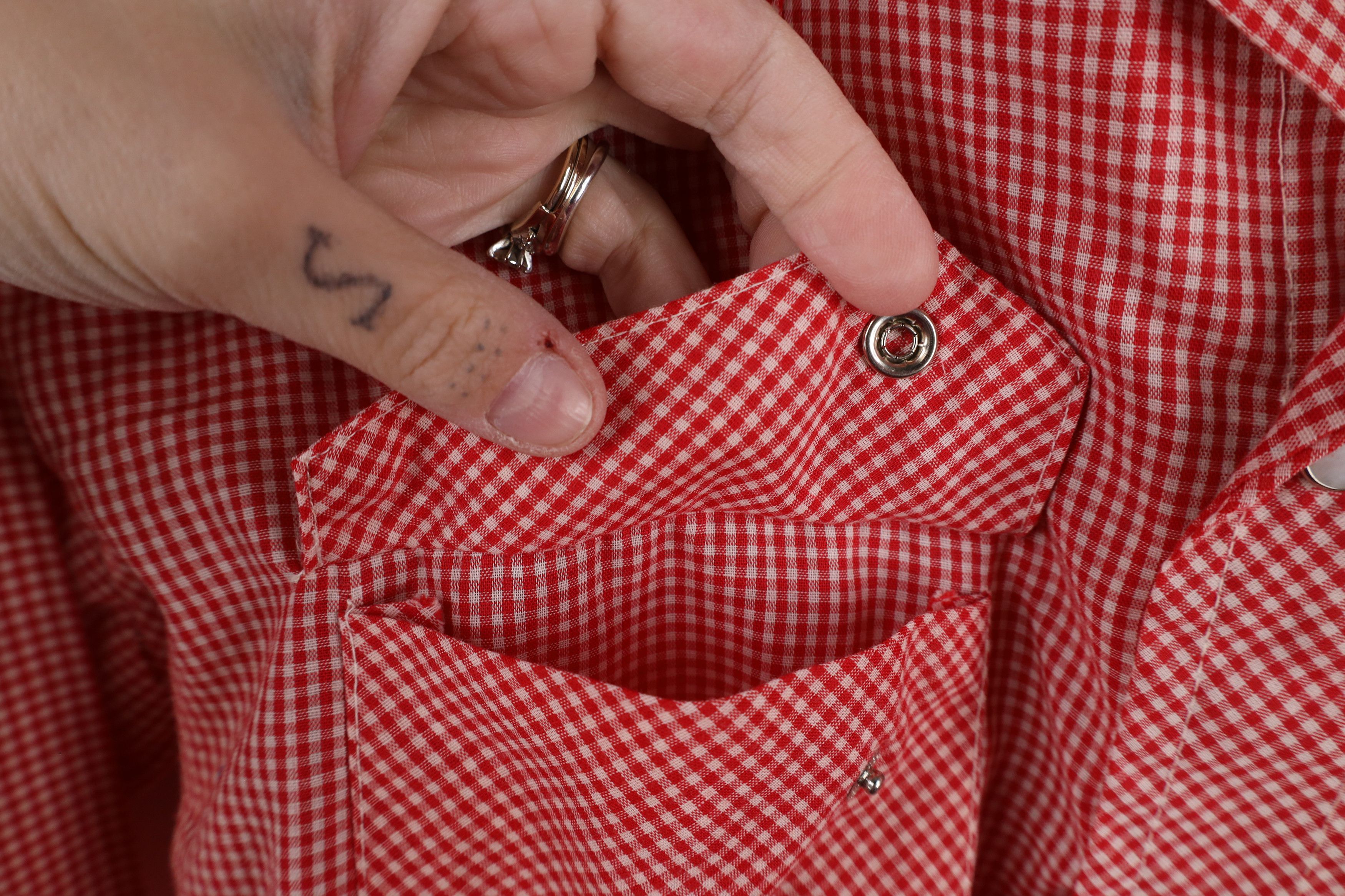 Vintage Vintage 50s Rockabilly Snap Button Shirt Gingham Plaid USA Size US L / EU 52-54 / 3 - 6 Thumbnail