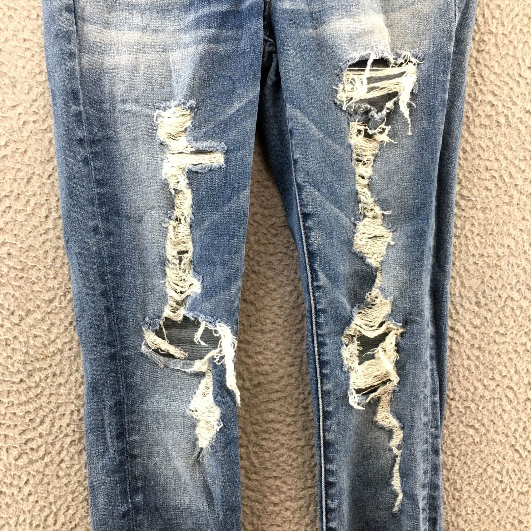 American Eagle Outfitters American Eagle Outfitters Jegging Jeans Womens 4S Blue Denim High-Rise Comfort Stretch Pockets Button Regular 28x25``` Size 27" / US 4 / IT 40 - 6 Thumbnail