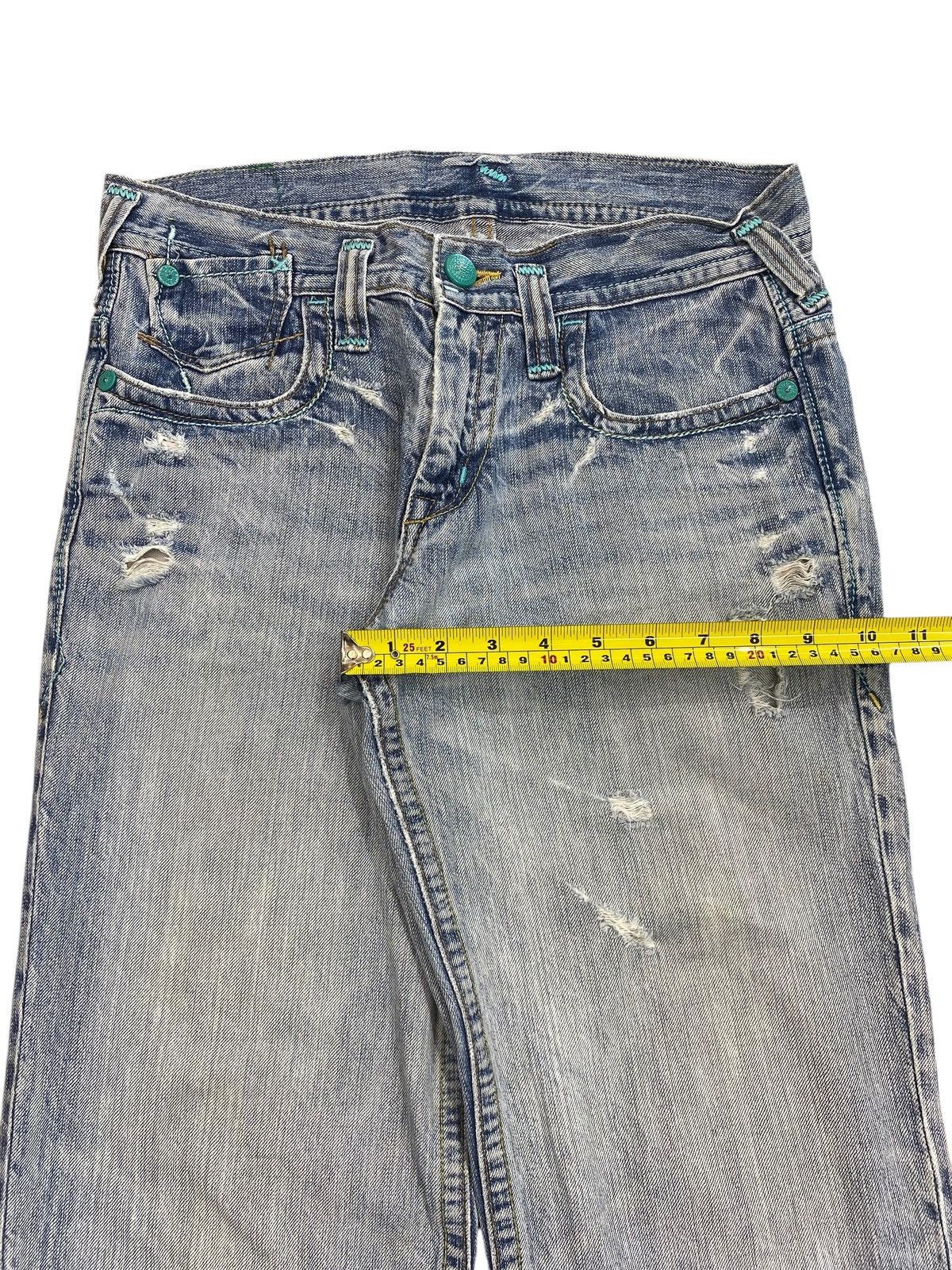Japanese Brand Japanese Brand Acid Blue Wash Ripped Style Loose Jeans Size US 30 / EU 46 - 8 Thumbnail