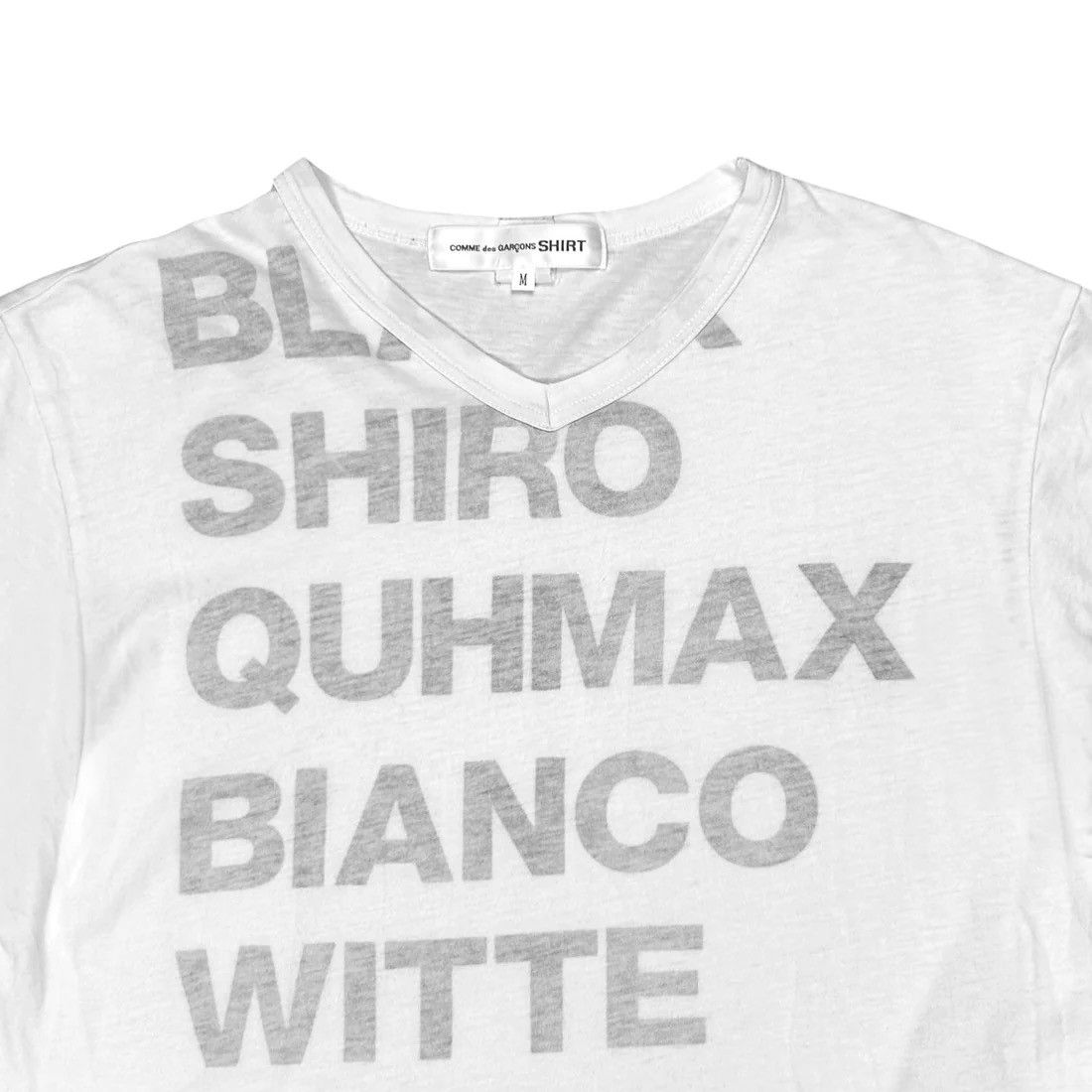 Comme des Garcons Comme des Garcons Shirt Bianco Reversed Print T-Shirt Size US M / EU 48-50 / 2 - 4 Thumbnail