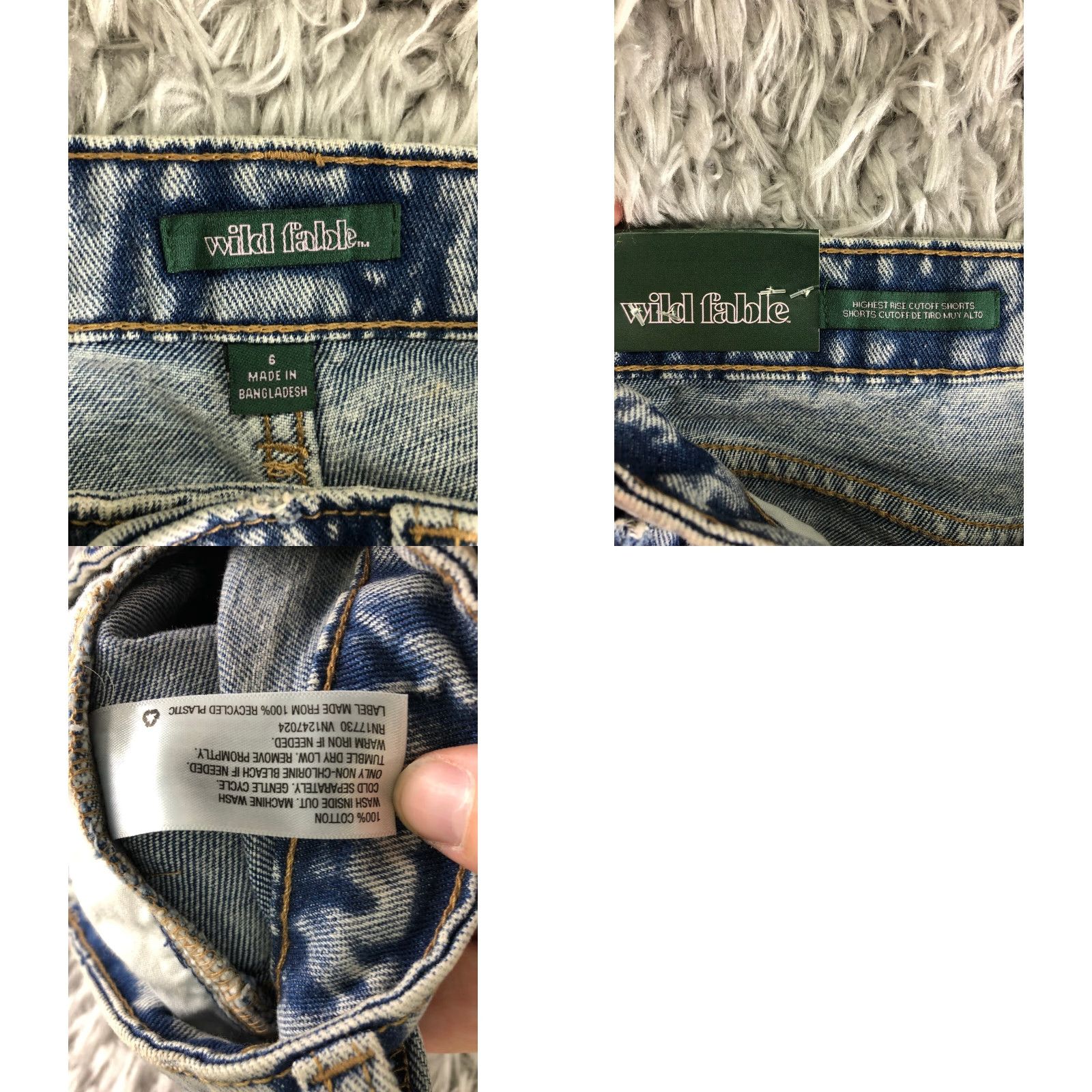 Vintage Wild Fable Womens Size 6 High Rise Cutoff Medium Wash Blue Denim Jean Shorts Size 28" / US 6 / IT 42 - 8 Thumbnail
