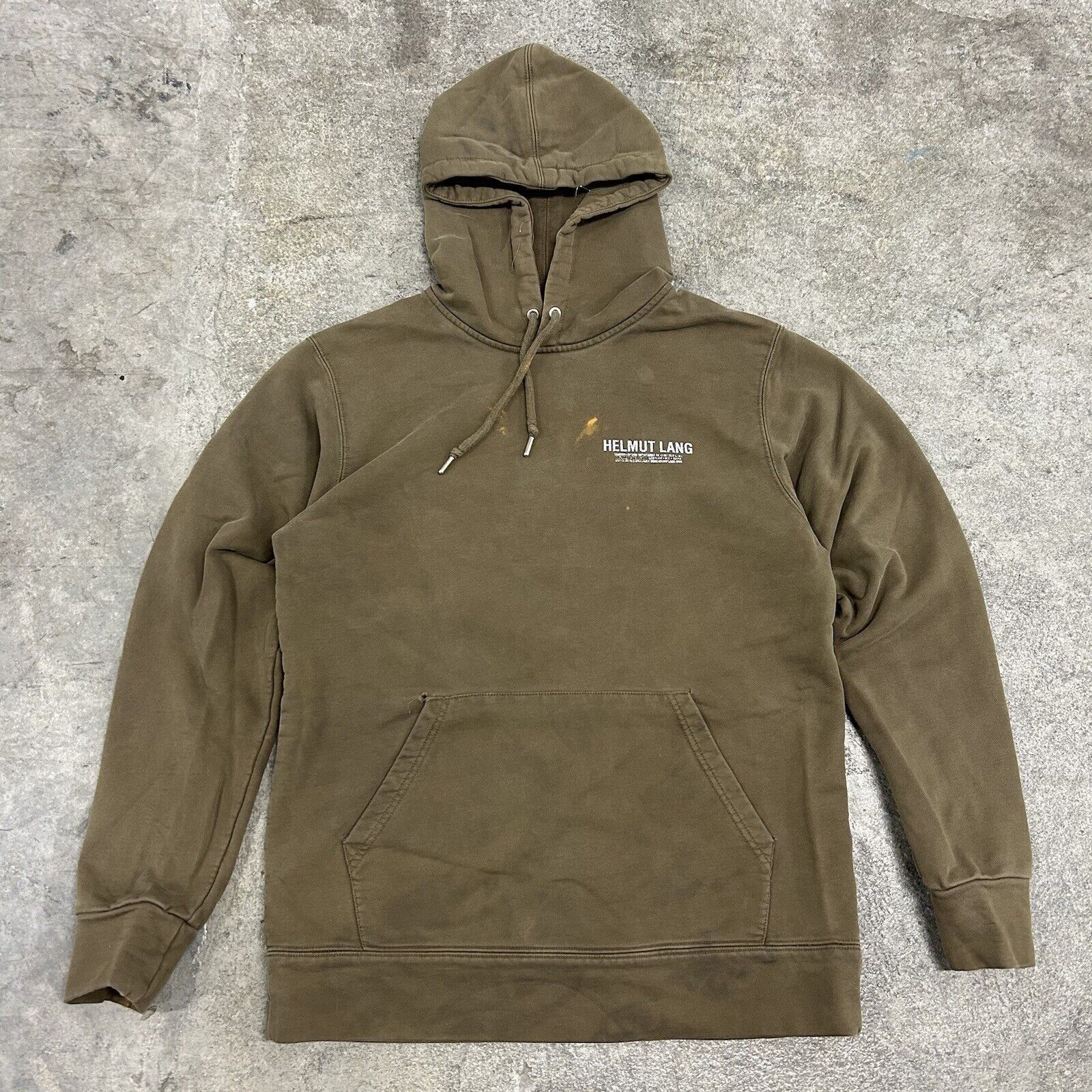 Designer × Helmut Lang × Vintage Helmut Lang Authentic Designer Faded Green Hoodie Sweatshirt Size US M / EU 48-50 / 2 - 1 Thumbnail