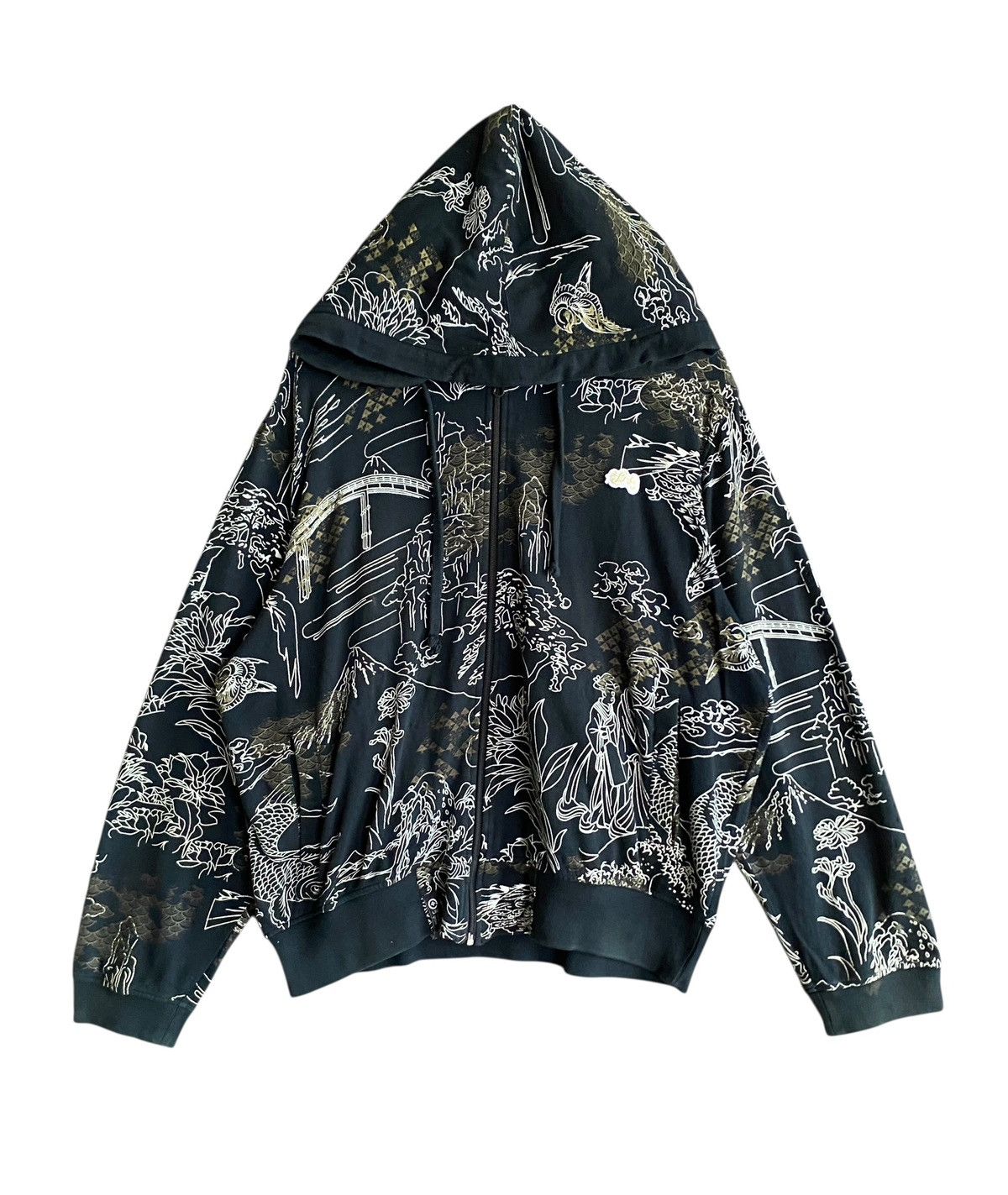 LRG Rare Design Vintage Brand LRG Full Print Zipper Hoodie 2000s Size US L / EU 52-54 / 3 - 1 Thumbnail