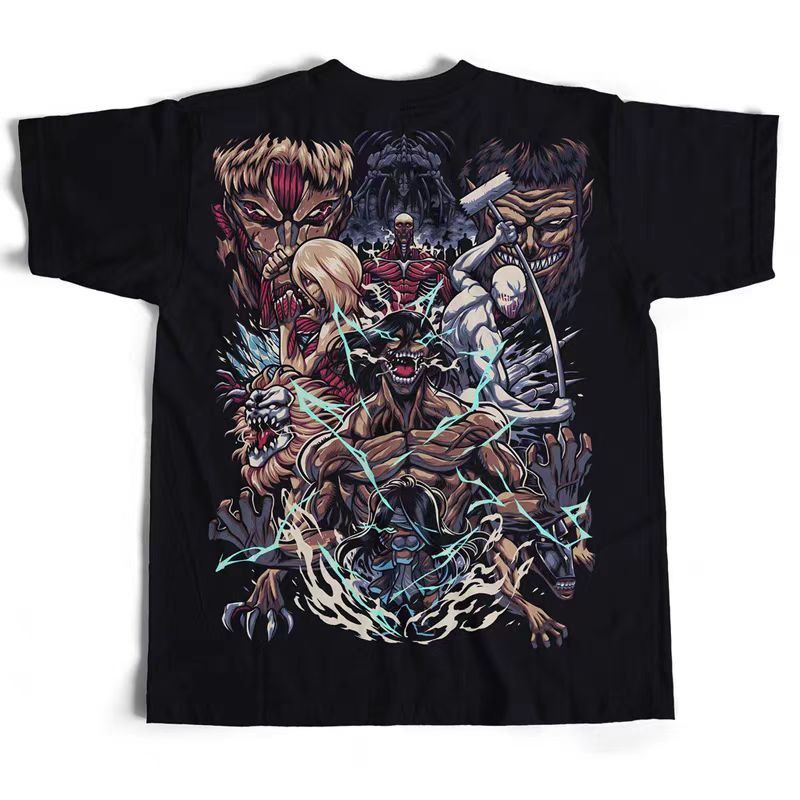 Japanese Brand × Vintage Black Loose Printed Short Sleeve T-Shirt Size US M / EU 48-50 / 2 - 1 Thumbnail