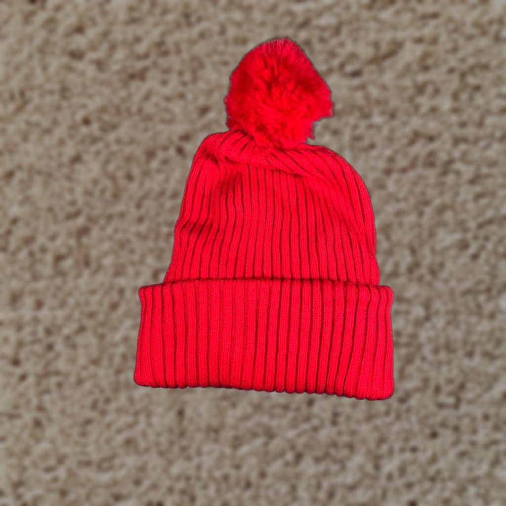 Vintage Jacadi Paris Beanie Hats One Size Adult Red Knit Wool Blend Pom Ski Beanie Mens Seasonal Winter Size ONE SIZE - 1 Thumbnail