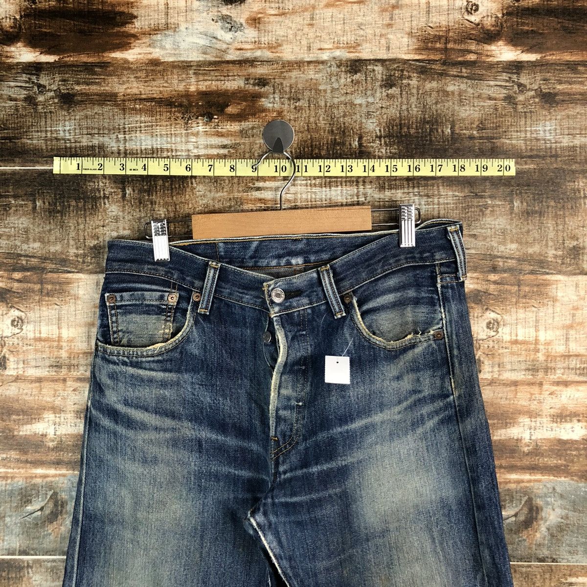 Levi's 501 Levis Blue Distressed ripped Denim Pants #A1443 Size US 30 / EU 46 - 4 Thumbnail