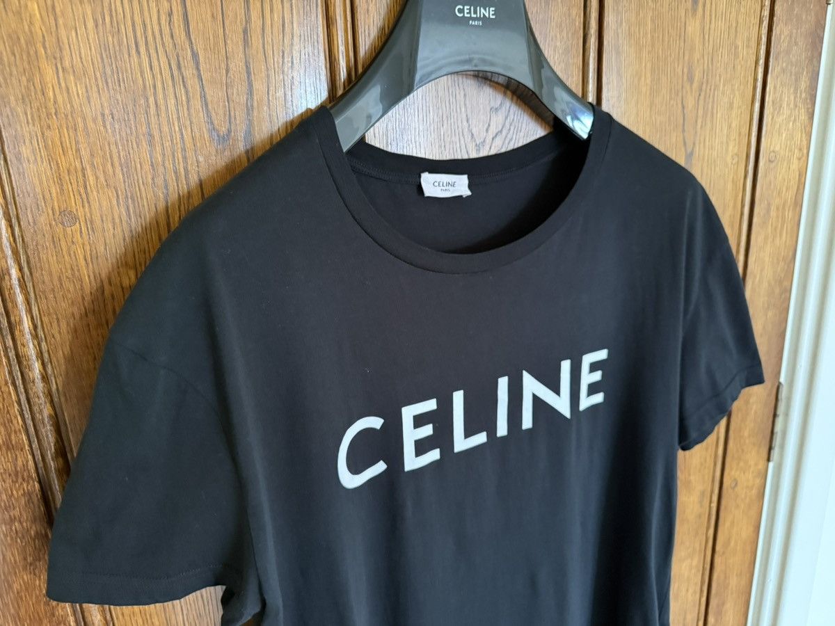 Celine Celine black white logo Hedi Slimane t shirt grail Size US M / EU 48-50 / 2 - 8 Thumbnail