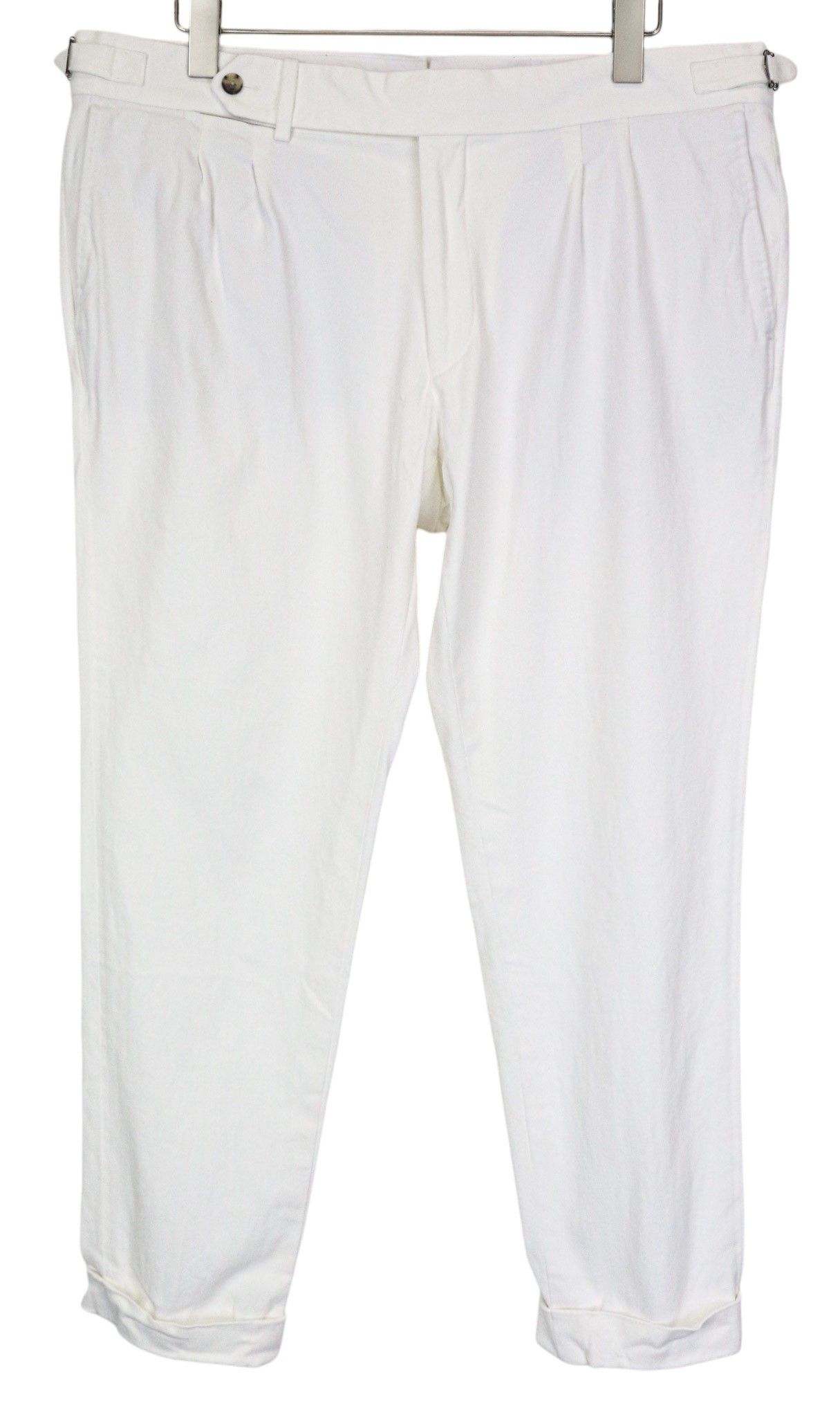 Suitsupply BRADDON UK42R Off-White Cotton Stretch Trousers 78938 Size US 42 / EU 58 - 1 Thumbnail