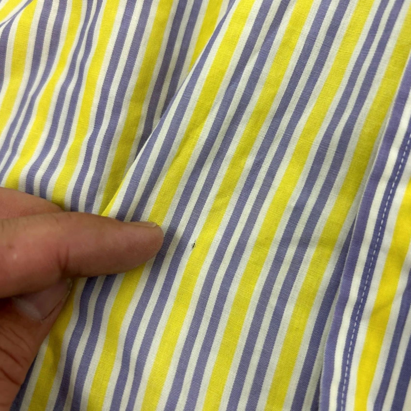 Ralph Lauren Ralph Lauren Blake Striped Short Sleeve Shirt Mens L Yellow Purple Button-Down Collared Embroidered Pony Casual Summer Styled Shirt Size US L / EU 52-54 / 3 - 7 Thumbnail