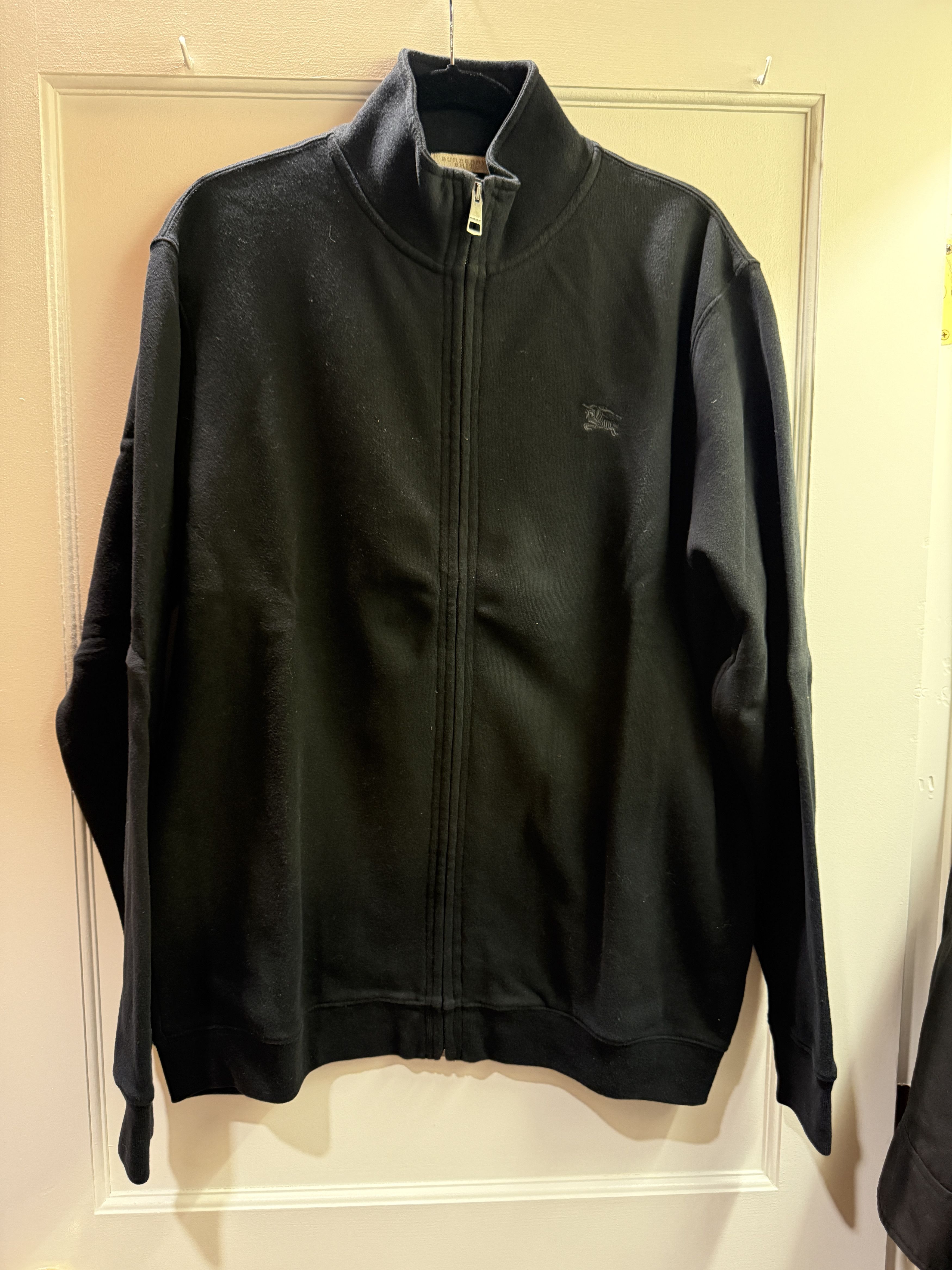 Burberry Black Full Zip Sweatshirt Size XXL