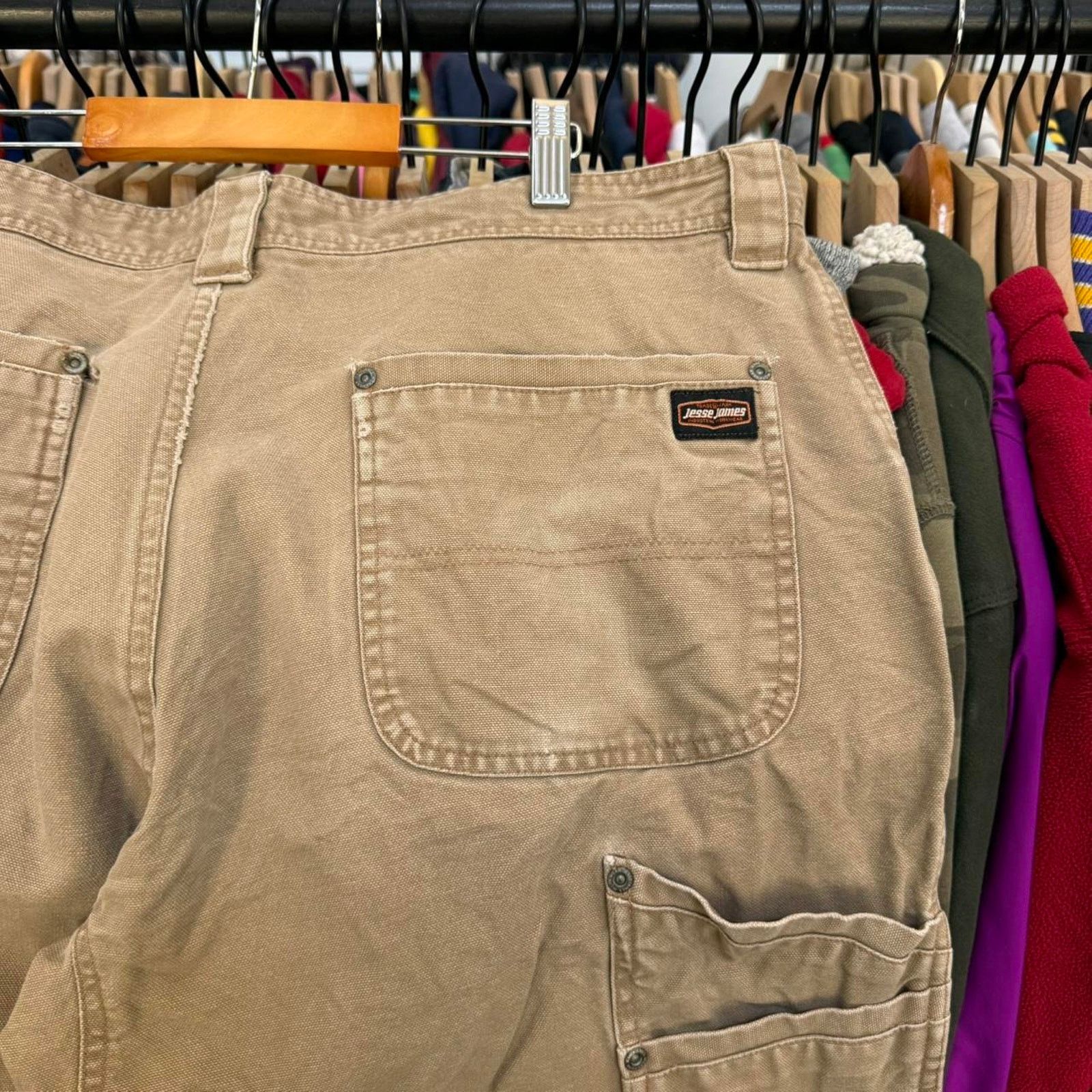 Other Jesse James Double Knee Workwear Shorts In Tan Size US 38 / EU 54 - 2 Thumbnail