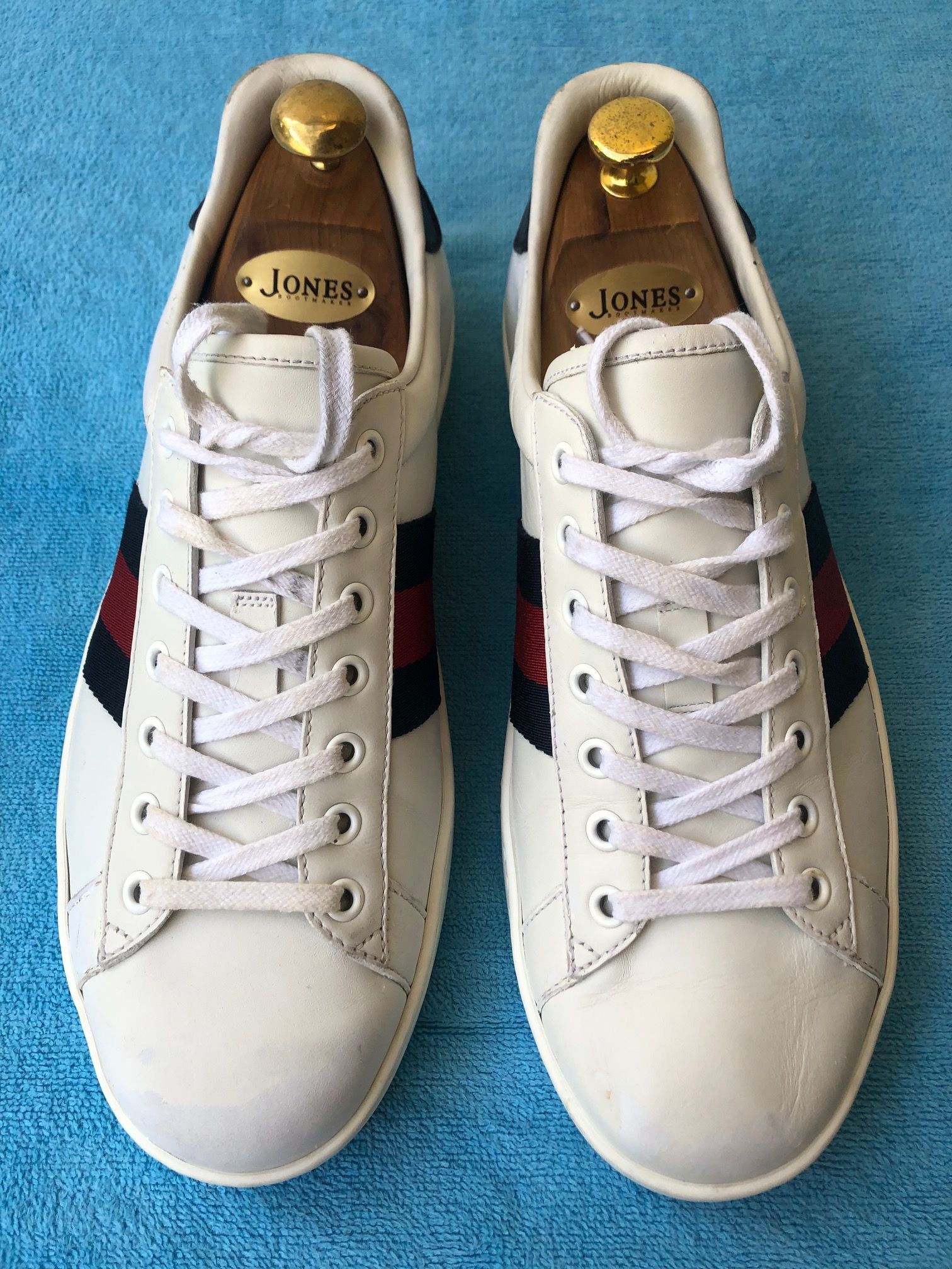 Gucci Gucci 386750 white leather mens trainers sneakers Size US 9 / EU 42 - 2 Thumbnail