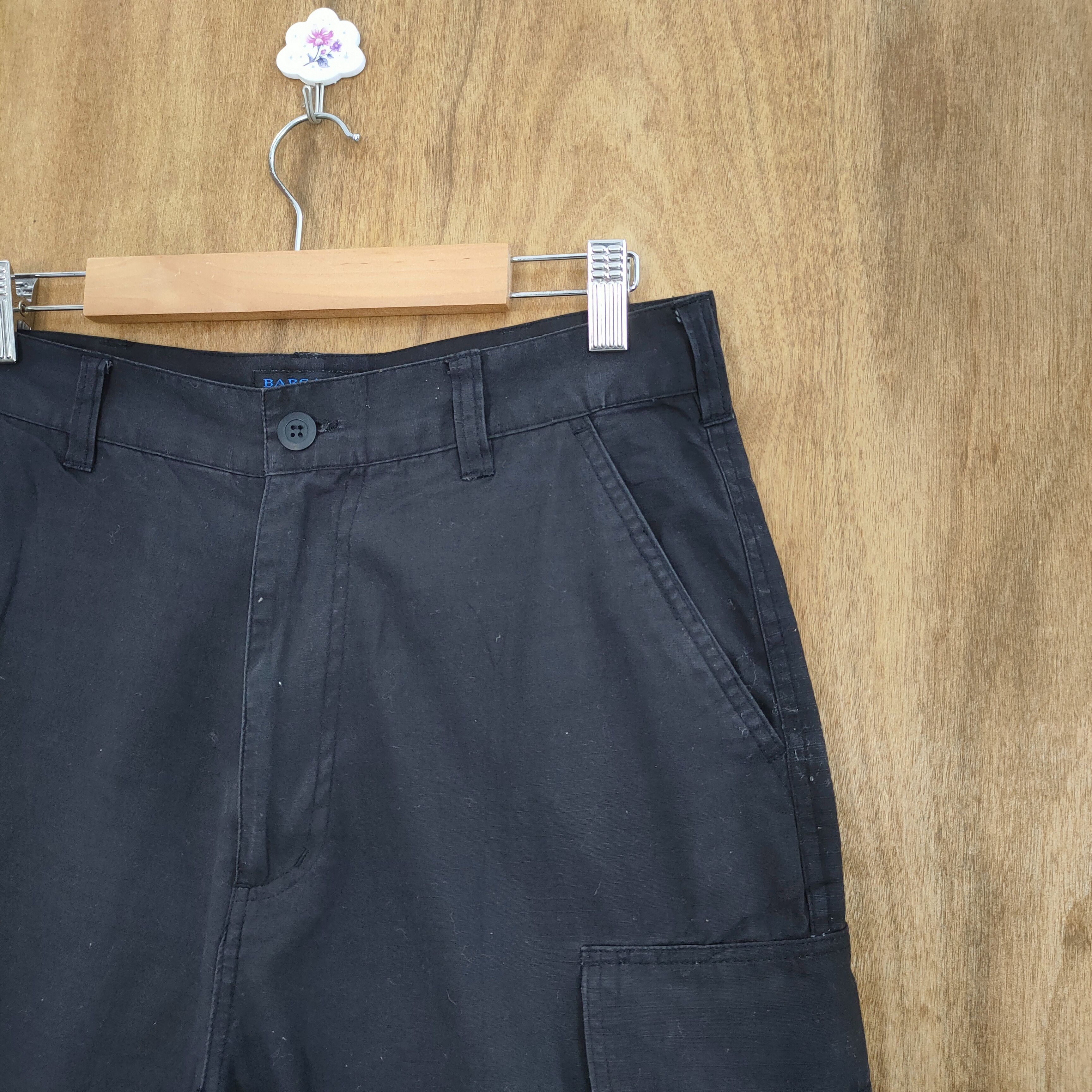 Japanese Brand BARSAS RIPTOP BLACK CARGO PANTS Size US 30 / EU 46 - 5 Thumbnail