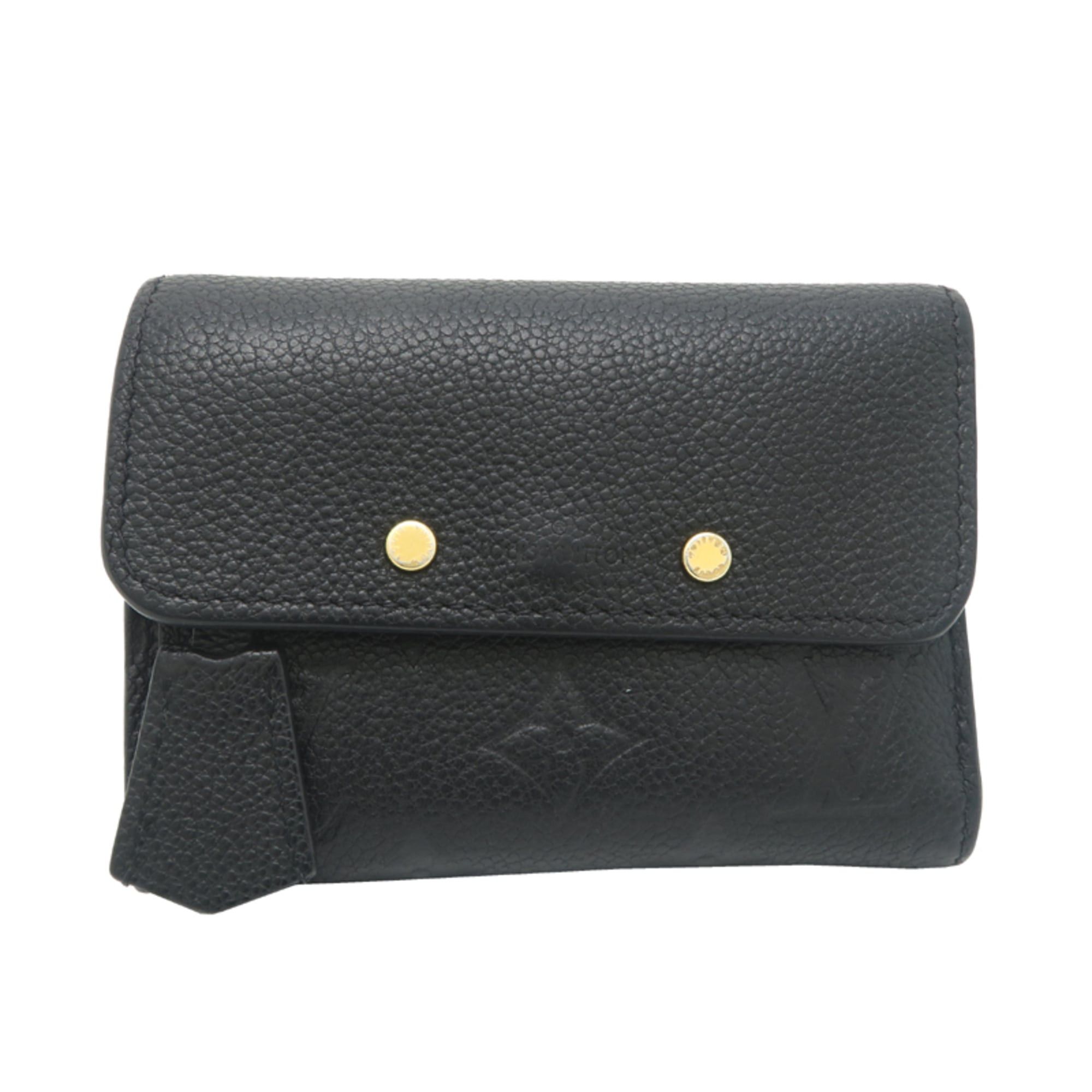 Louis Vuitton Louis Vuitton Portefeuille Pont Neuf Compact Women's Tri-fold Wallet M62184 Monogram Empreinte Noir (Black) Size ONE SIZE - 1 Thumbnail