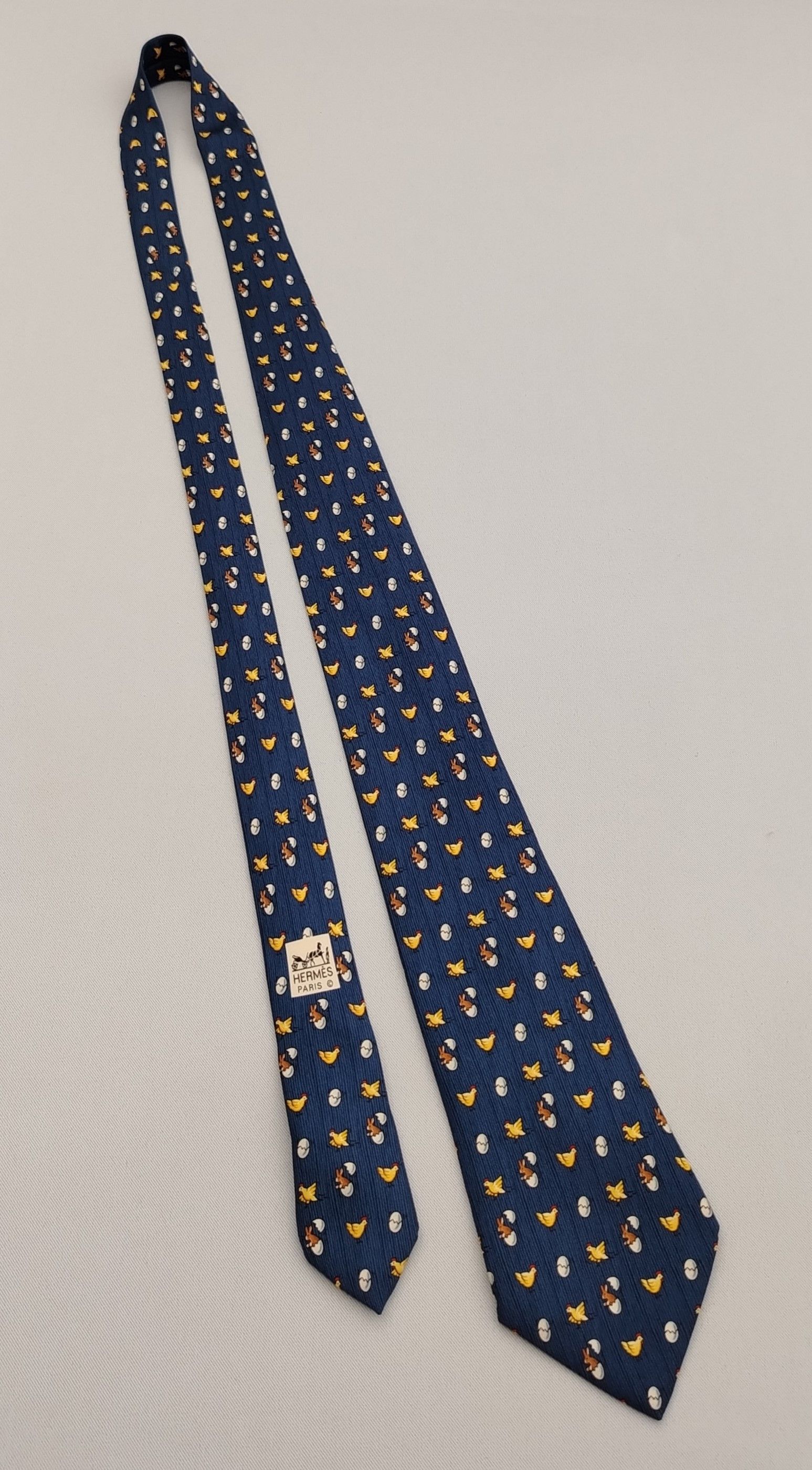 Hermes Hermes Paris 7890 MA Silk Necktie Chic Rabbit Pattern Tie Size ONE SIZE - 3 Thumbnail