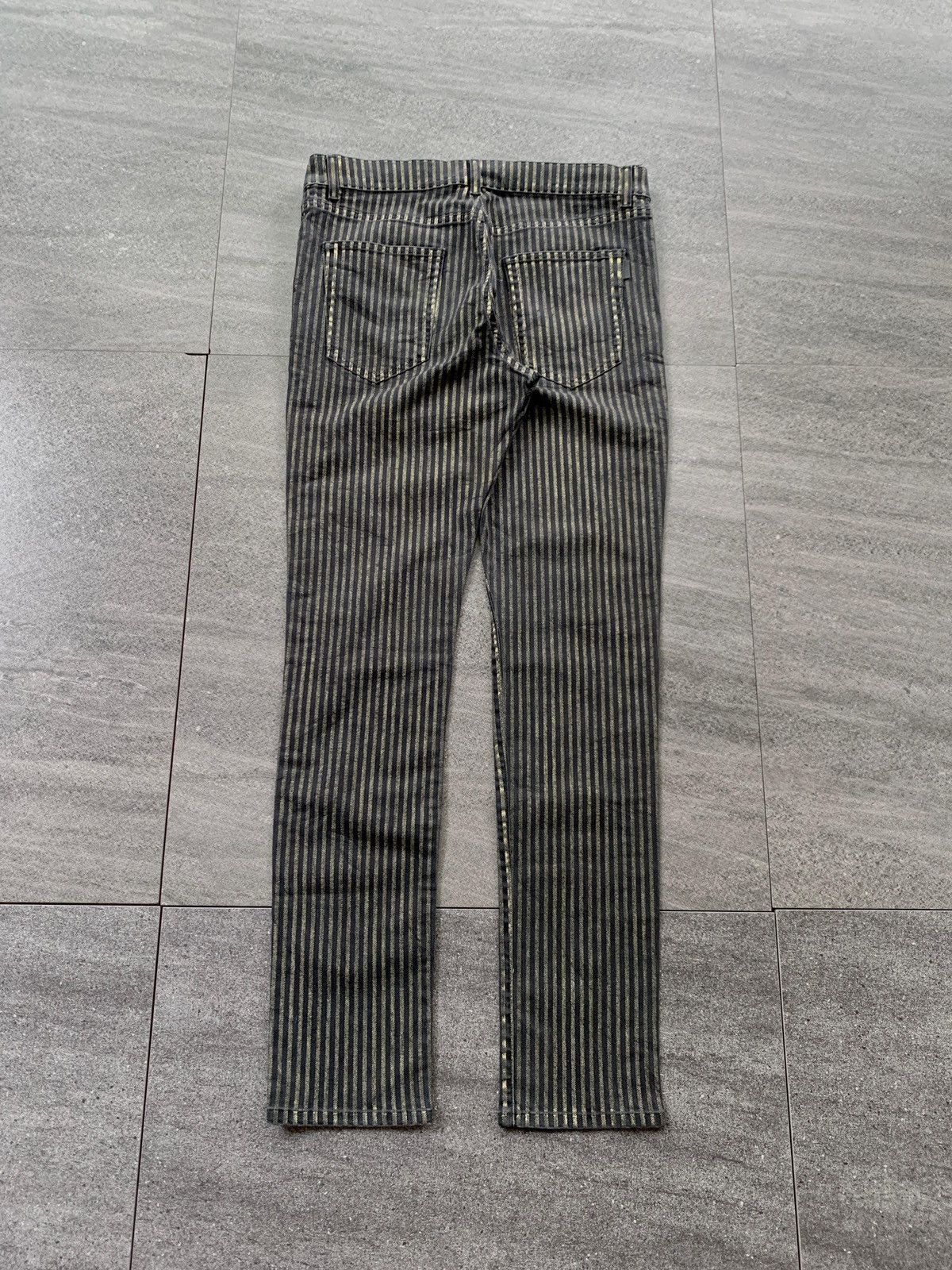 Saint Laurent Paris FREE TAX! Gold Striped Skinny Denim Jeans Size US 32 / EU 48 - 7 Thumbnail