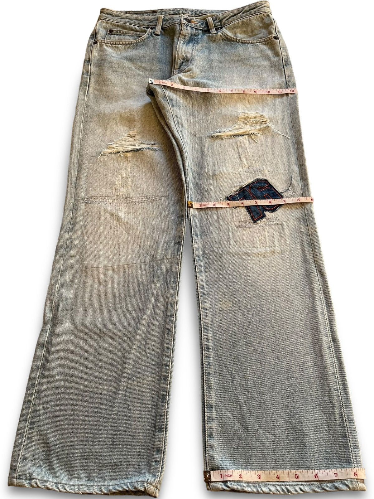 Edwin Vintage Japan Edwin 503 Distressed Patched Baggy Style Jeans Size US 32 / EU 48 - 13 Thumbnail