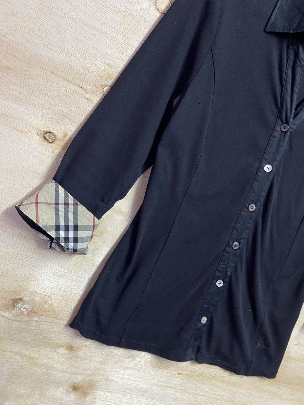 Burberry Burberry London black stretch cotton shirt buttons ups Size S / US 4 / IT 40 - 2 Thumbnail