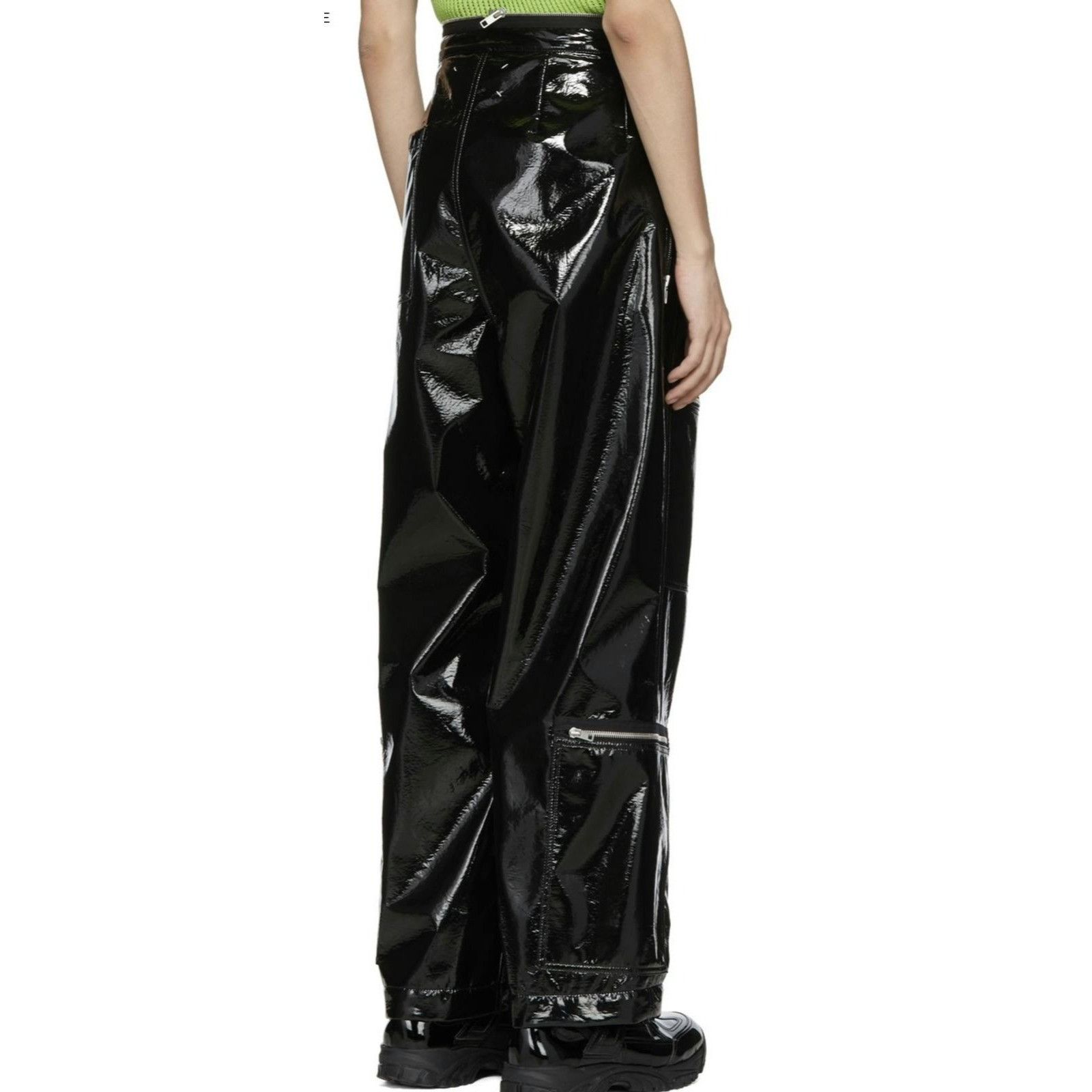 Maison Margiela Maison Margiela Shiny Patent Leather Coated Zip Trouser Size US 32 / EU 48 - 3 Thumbnail