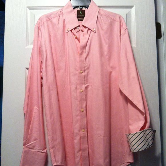 TAILORBYRD MEN'S NEW PINK 100%COTTON CASUAL SHIRT SIZE: L