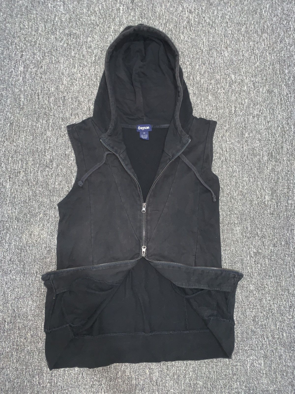 Japanese Brand Dayson Vest Zip Up Hoodie Black Punk Rock n Roll Style Size US M / EU 48-50 / 2 - 6 Thumbnail