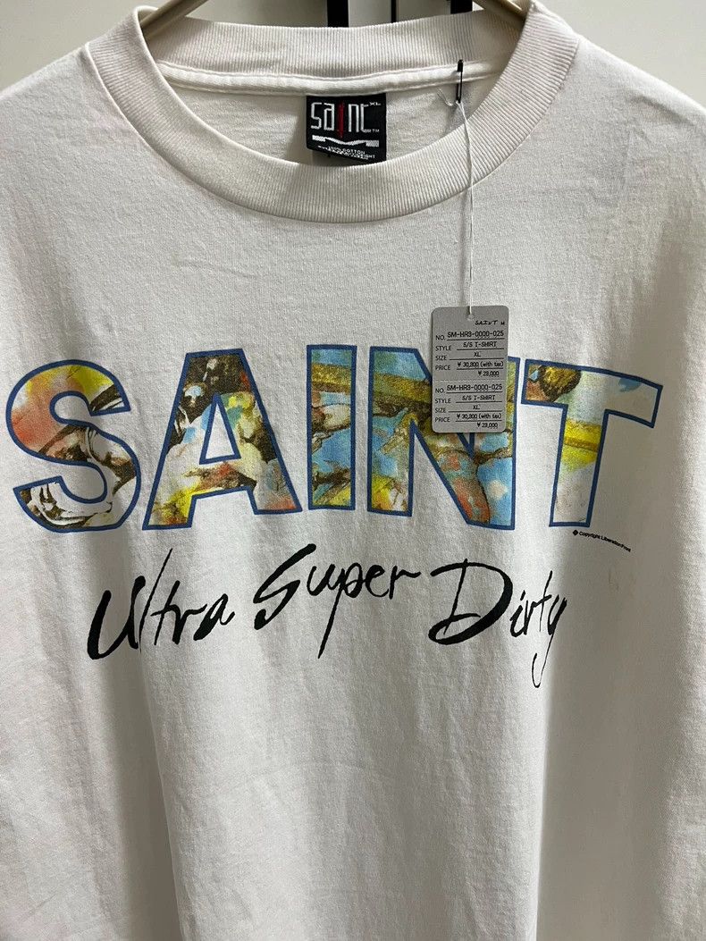 Saint Michael Saint Michael White slogan short sleeves Size US XL / EU 56 / 4 - 3 Thumbnail