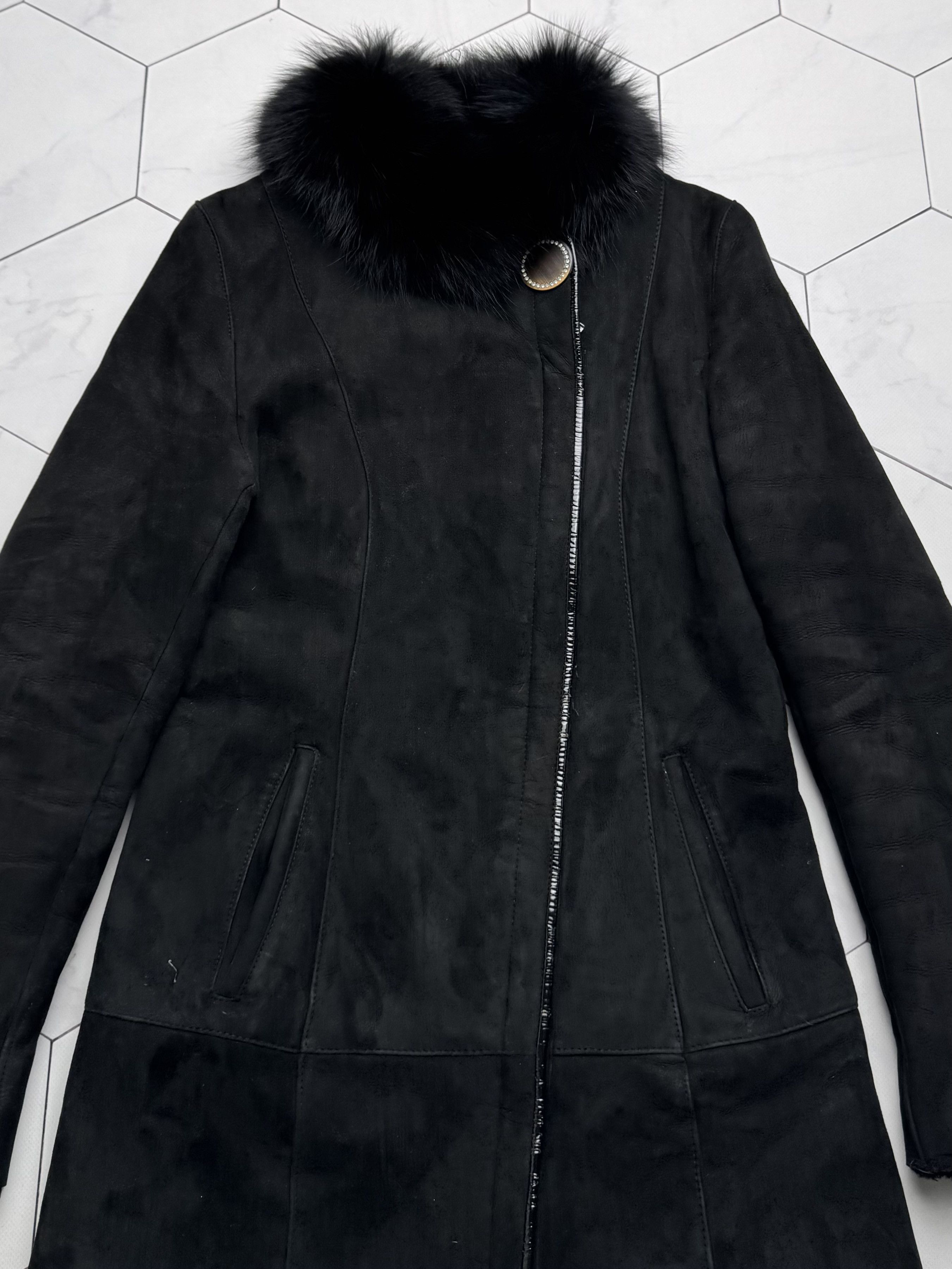 Vintage Vintage Real Sheepskin Asymmetry Coat (B550) Size S / US 4 / IT 40 - 6 Thumbnail